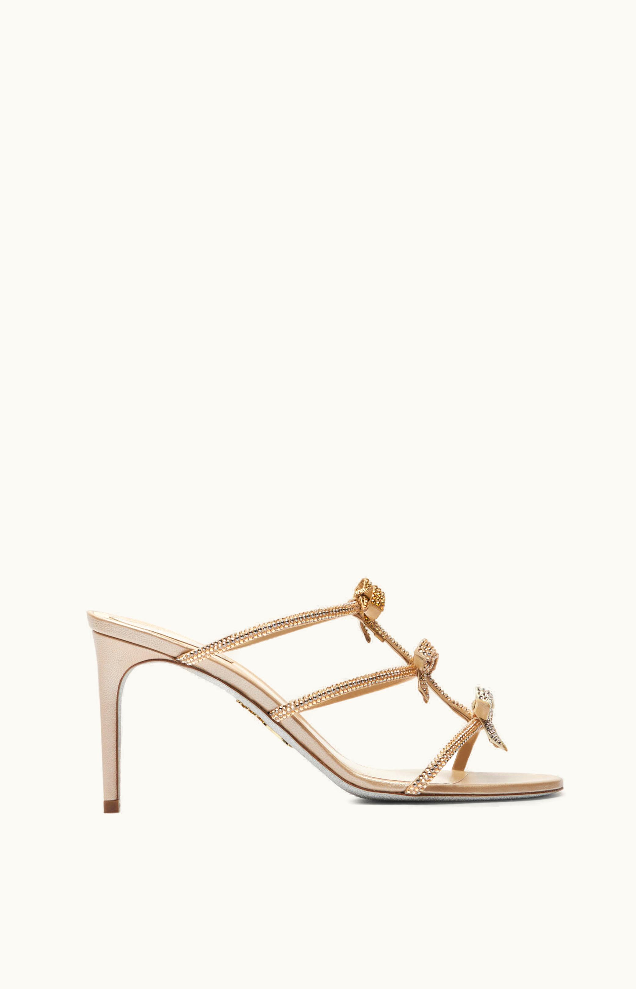 René Caovilla René Caovilla Caterina Champagne Slider Sandal 80