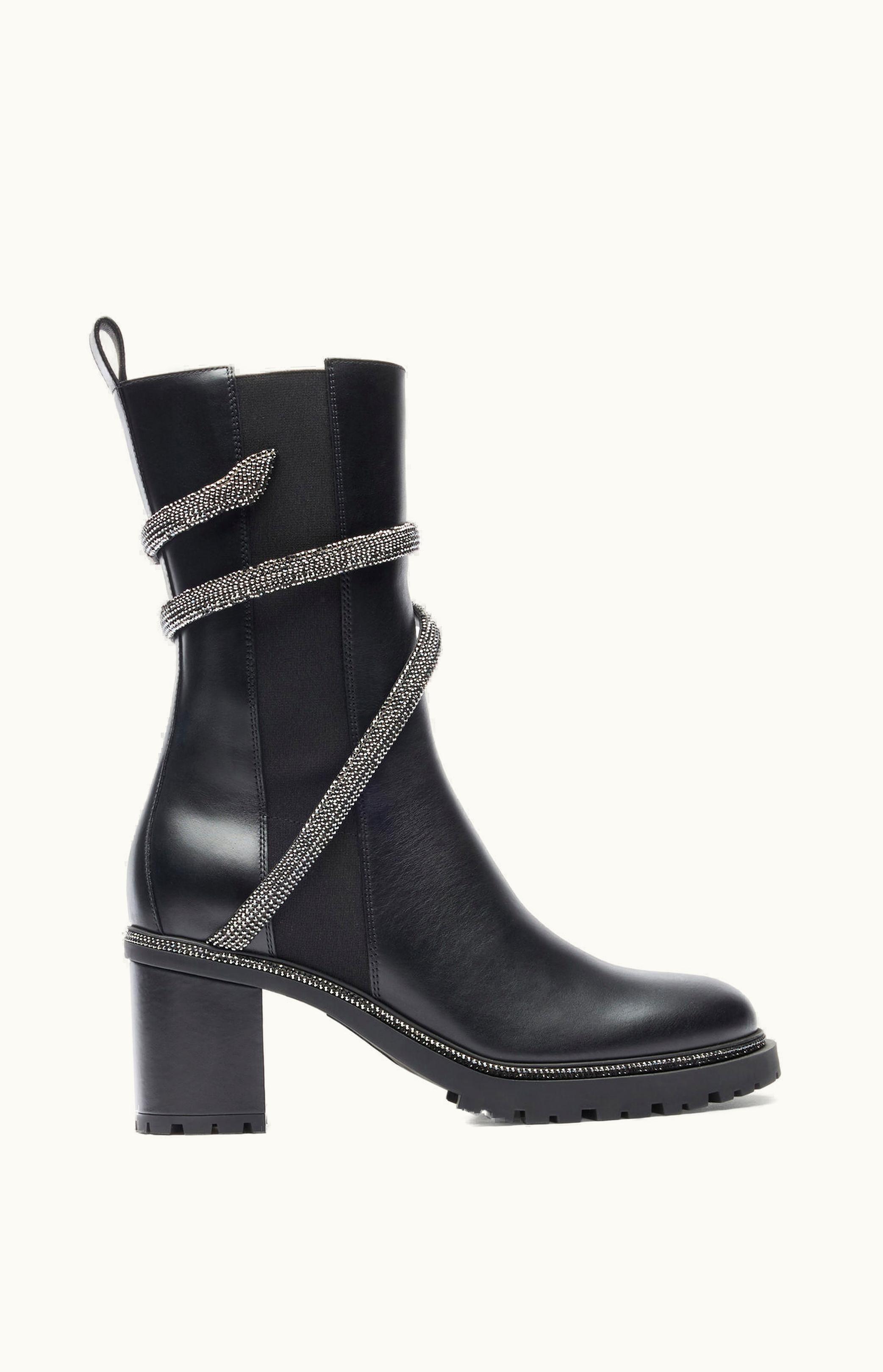René Caovilla René Caovilla Cleo Crystal Black Bootie 60