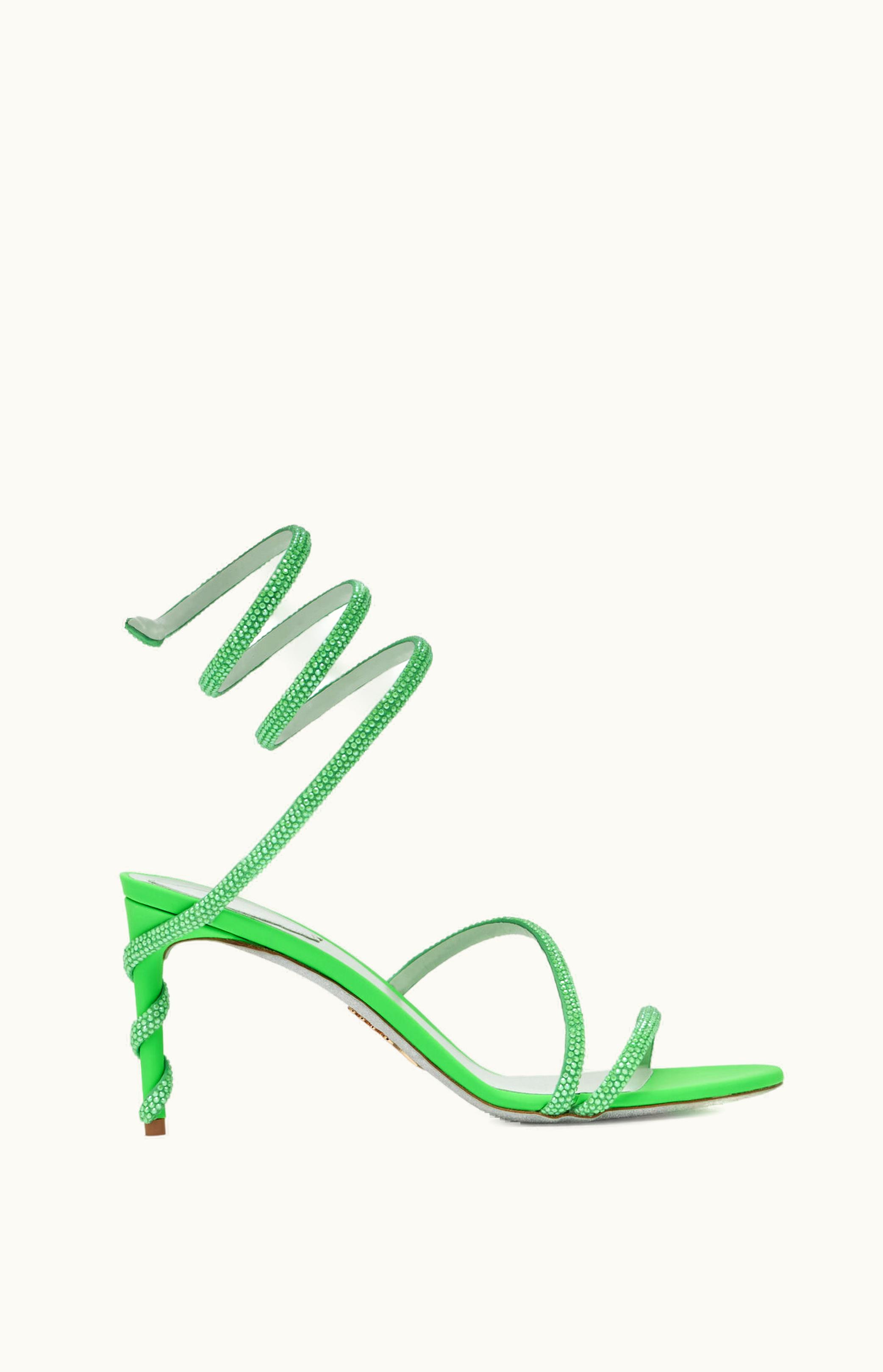René Caovilla René Caovilla Margot Fluo Green Sandal 80