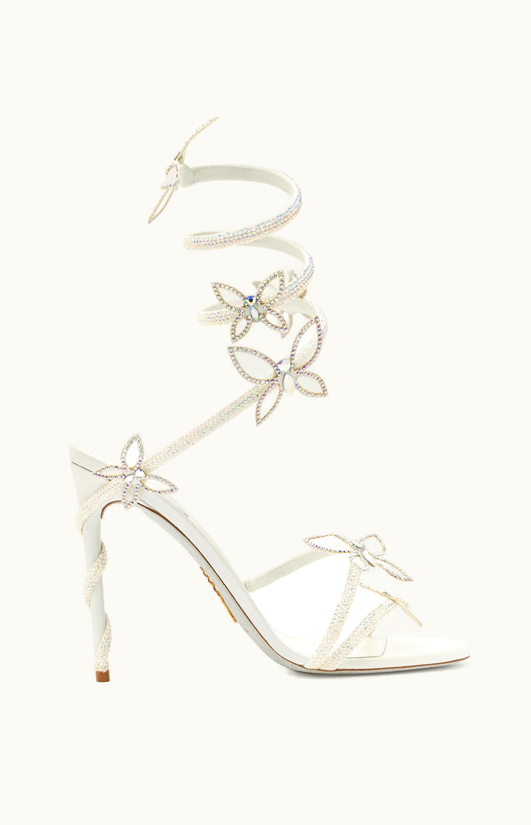 René Caovilla René Caovilla Margot Crystal White Sandal 105