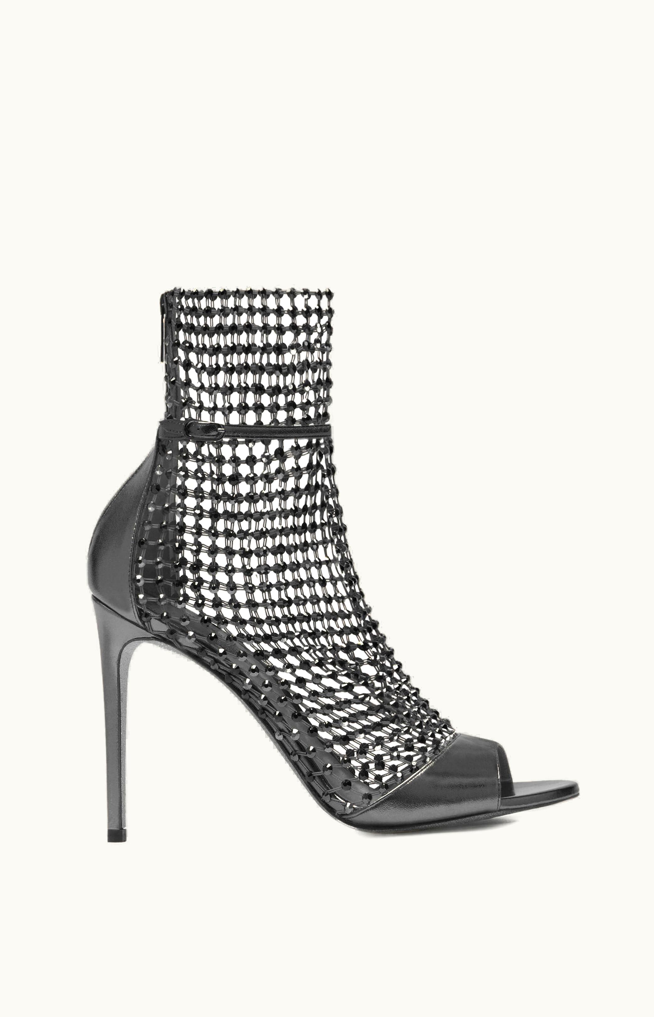René Caovilla René Caovilla Galaxia Metallic Anthracite Sandal 105