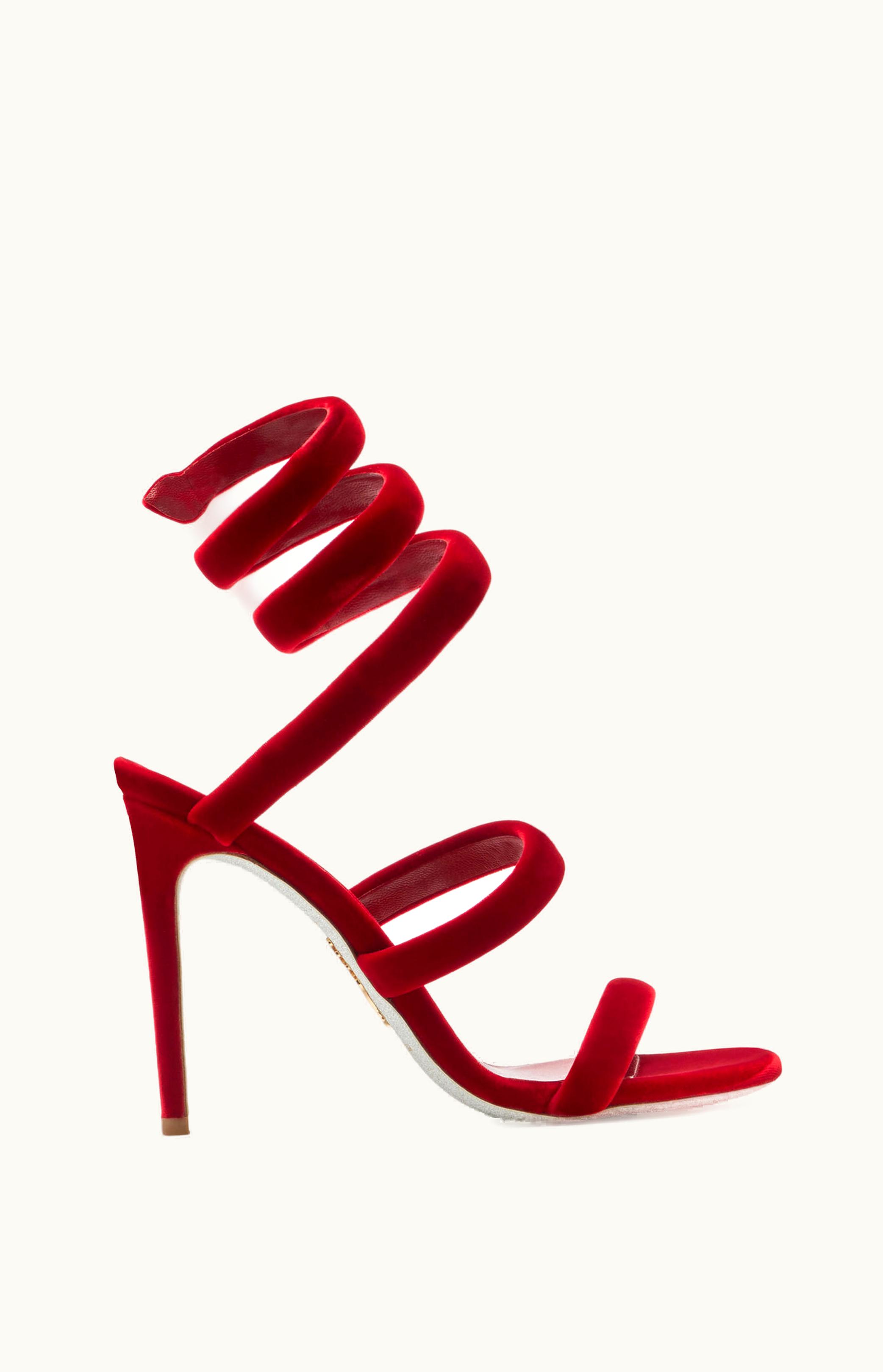 René Caovilla René Caovilla Cleo Ruby Velvet Sandal 105