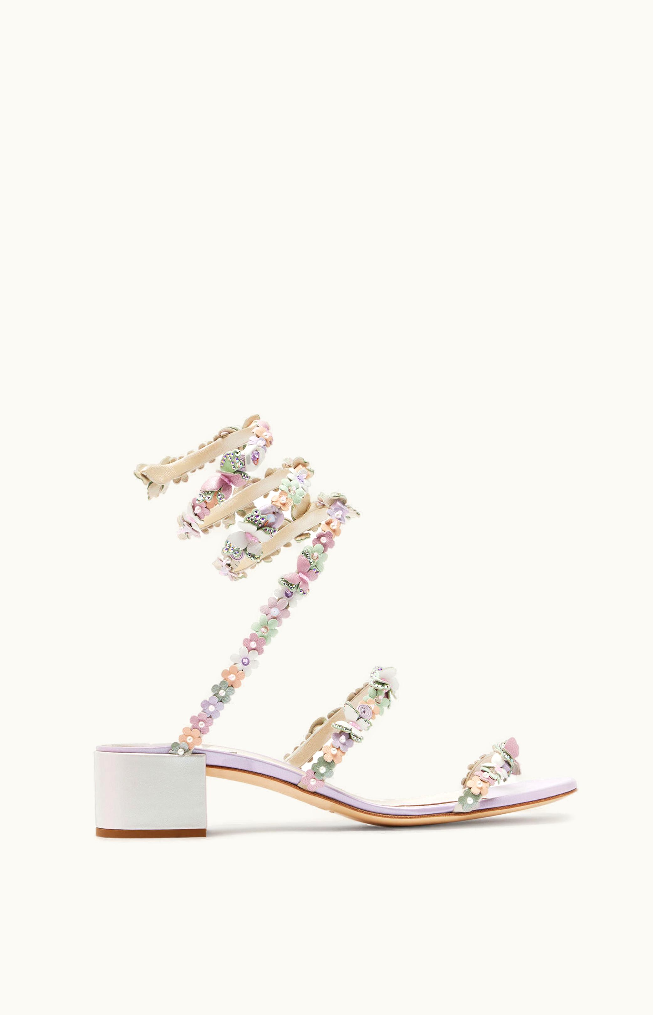 René Caovilla René Caovilla Satin Sandals Bouquet