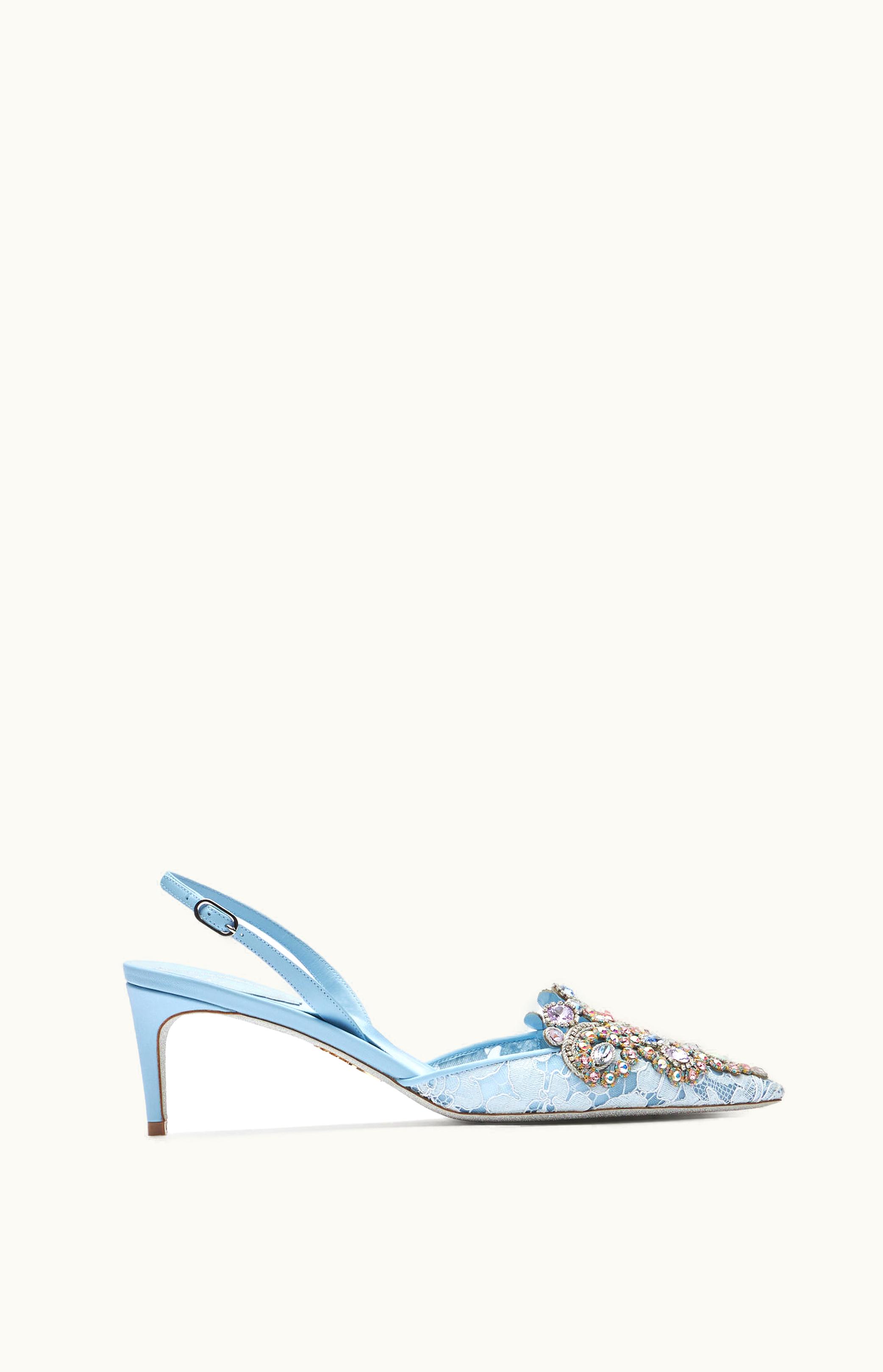 René Caovilla René Caovilla Veneziana Pastel Blue Slingback 60
