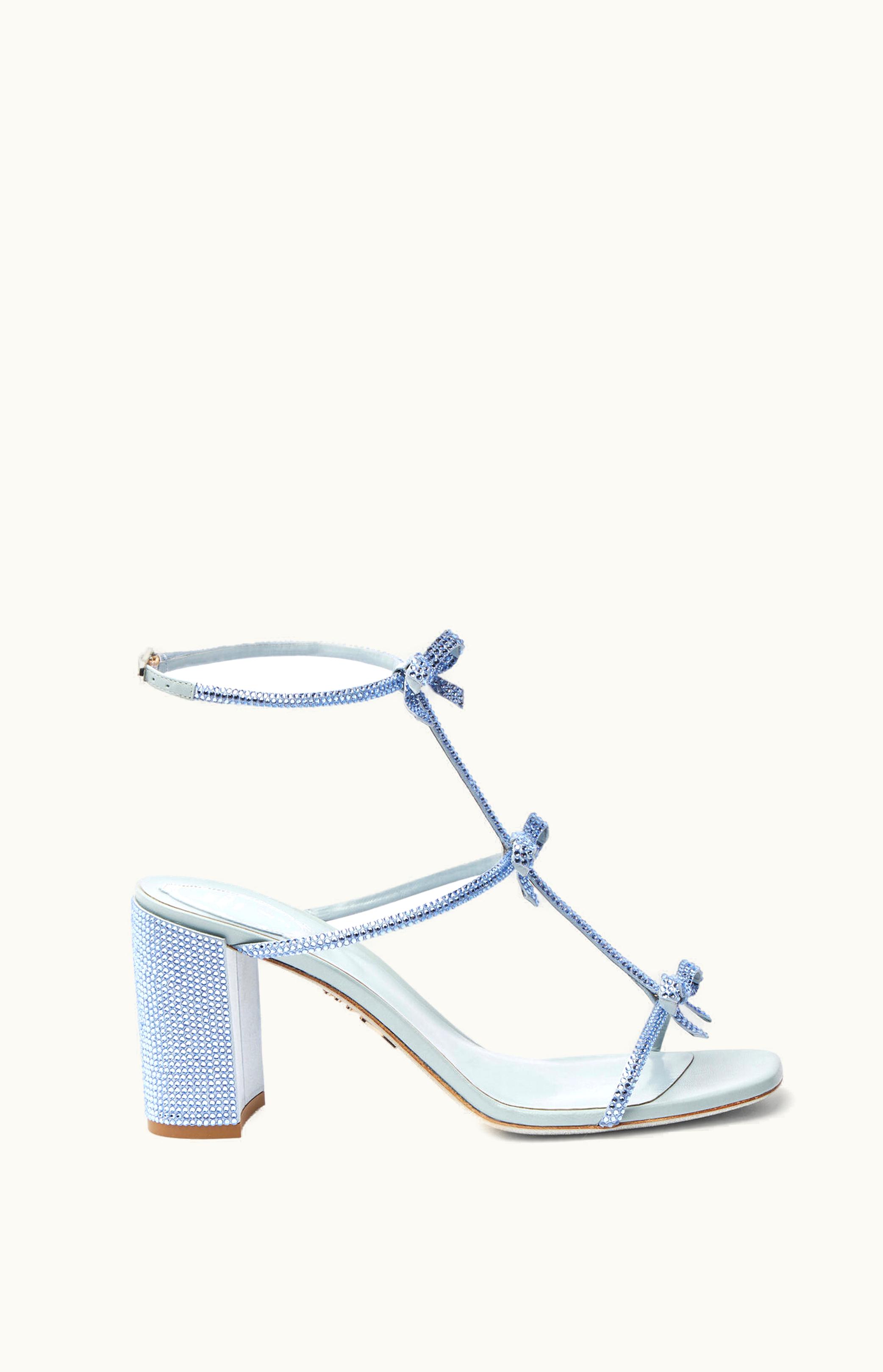 René Caovilla René Caovilla Caterina Crystal Powder Blue Sandal 80