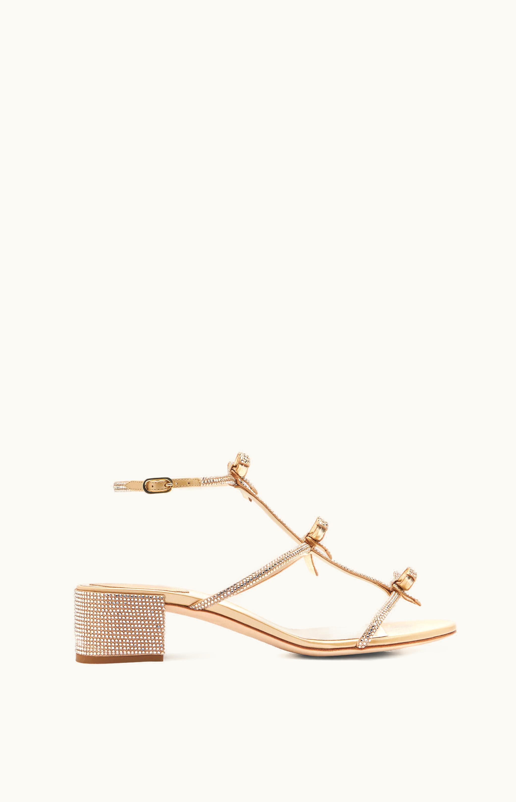 René Caovilla René Caovilla Caterina Crystal Beige Sandal 40