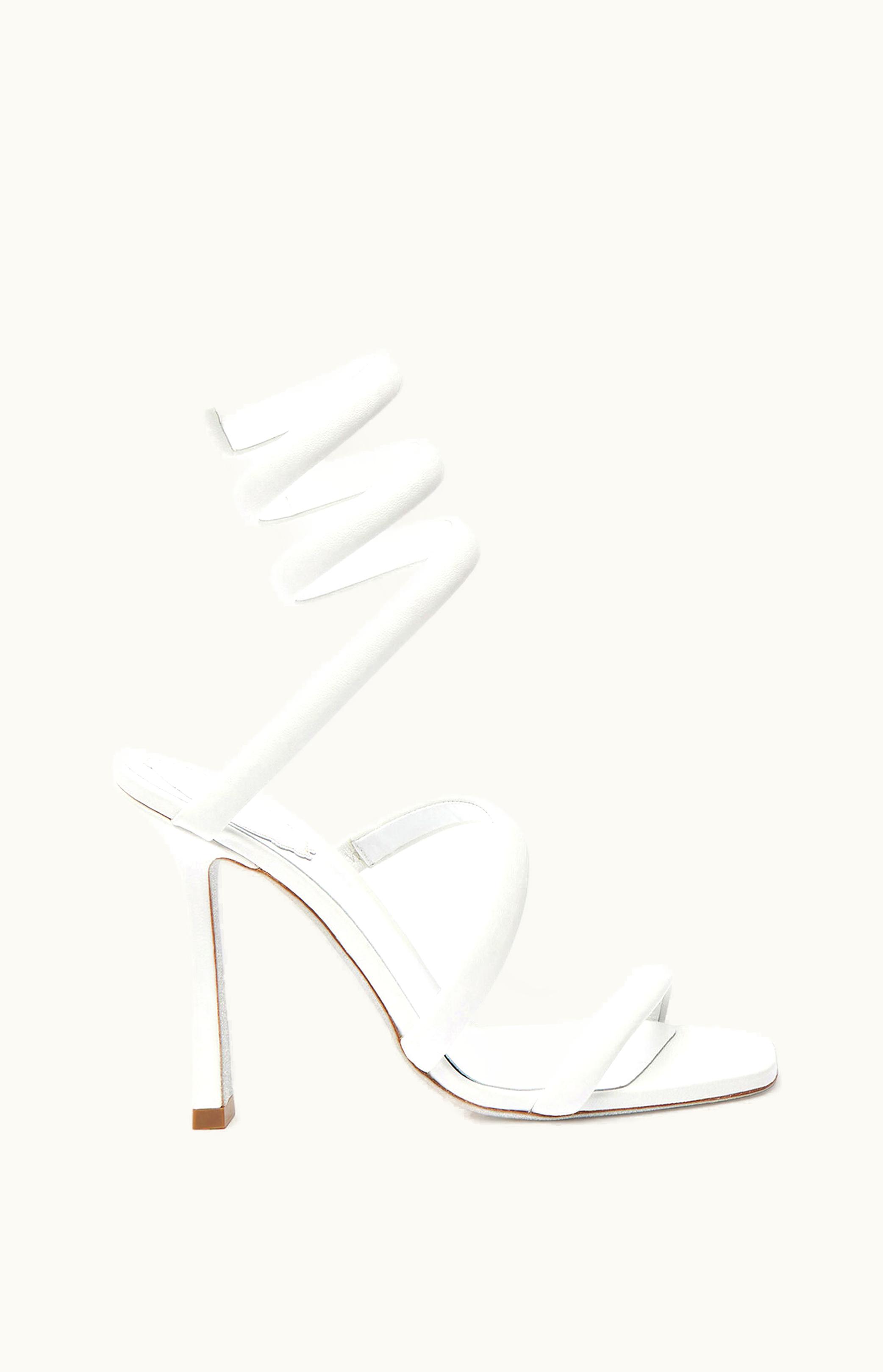 René Caovilla René Caovilla Cleopatra White Leather Sandal 105