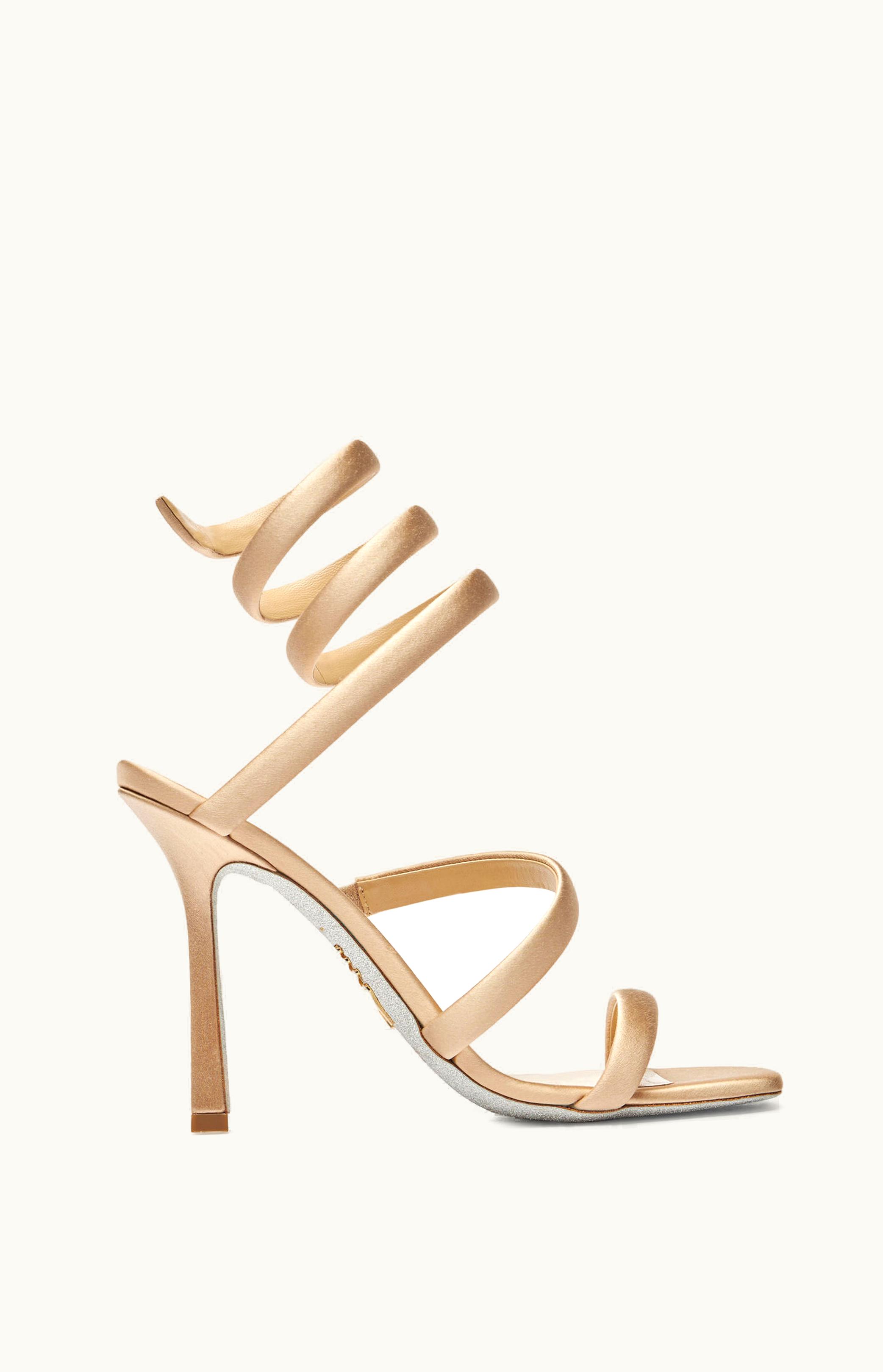 René Caovilla René Caovilla Cleopatra Honey Satin Sandal 105