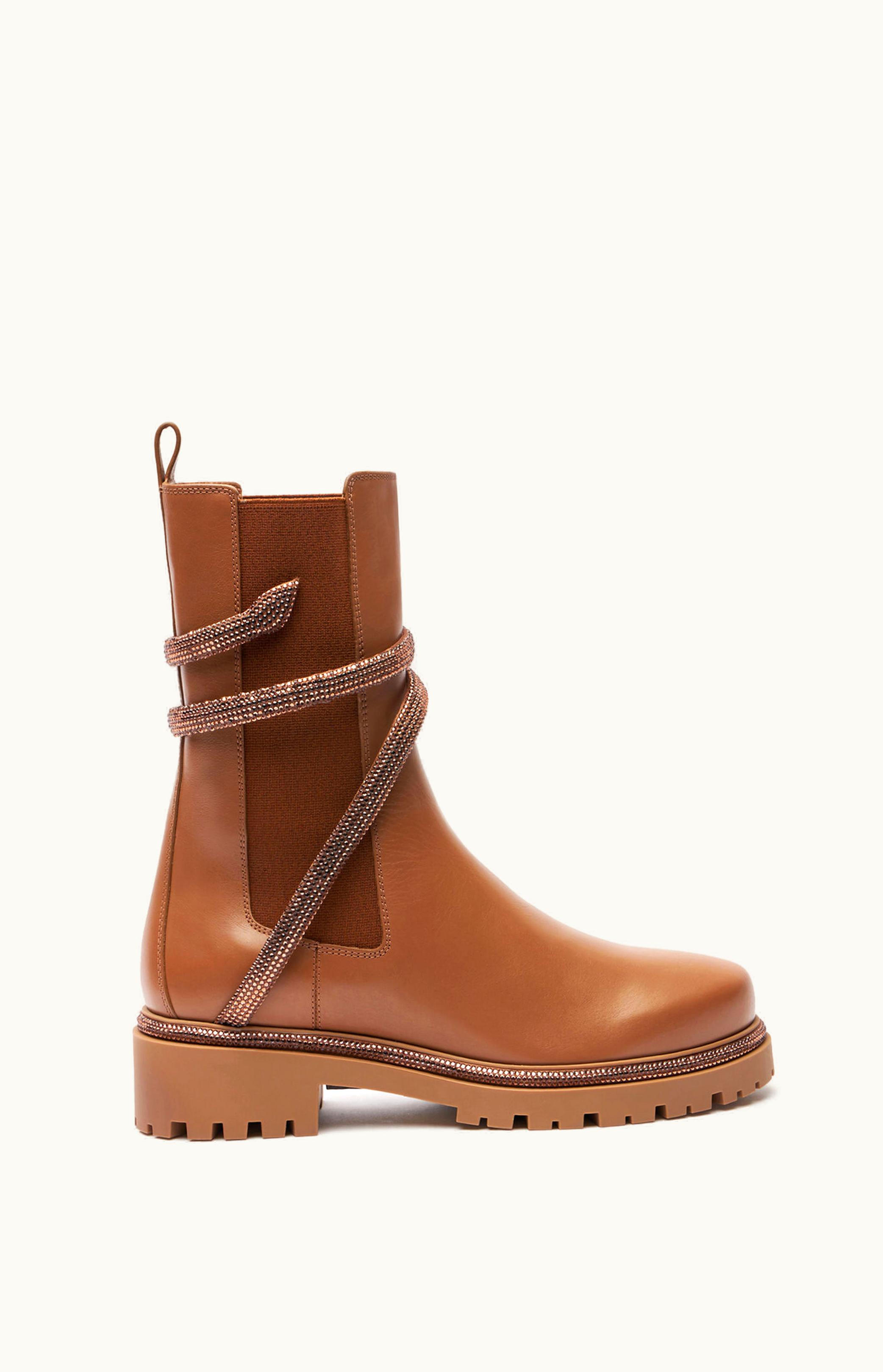 René Caovilla René Caovilla Cleo Crystal Hazelnut Bootie 25