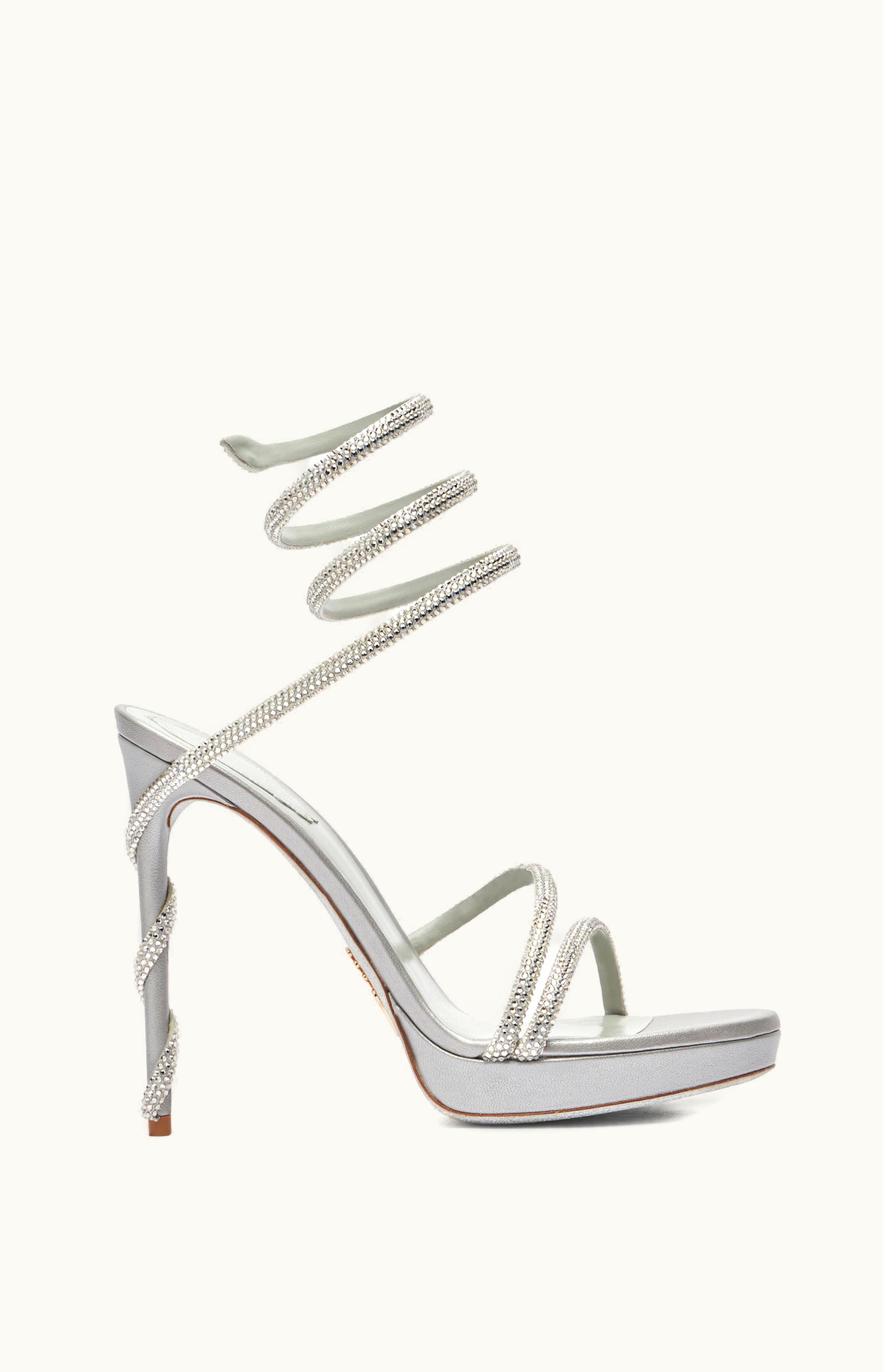 René Caovilla René Caovilla Margot Silver Platform Sandal 120
