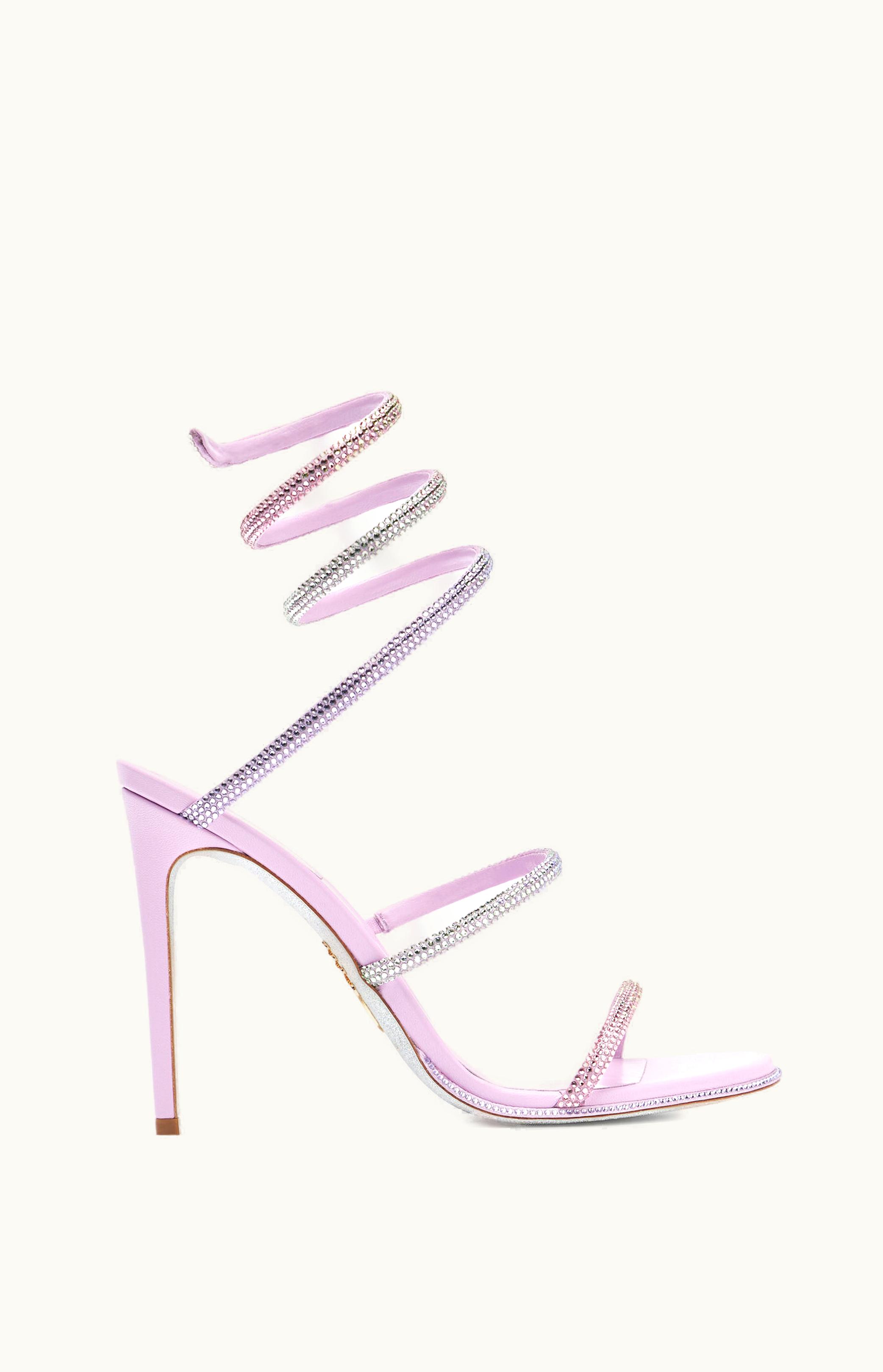 René Caovilla René Caovilla Cleo Lilac Sandal With Degradé Crystals 105