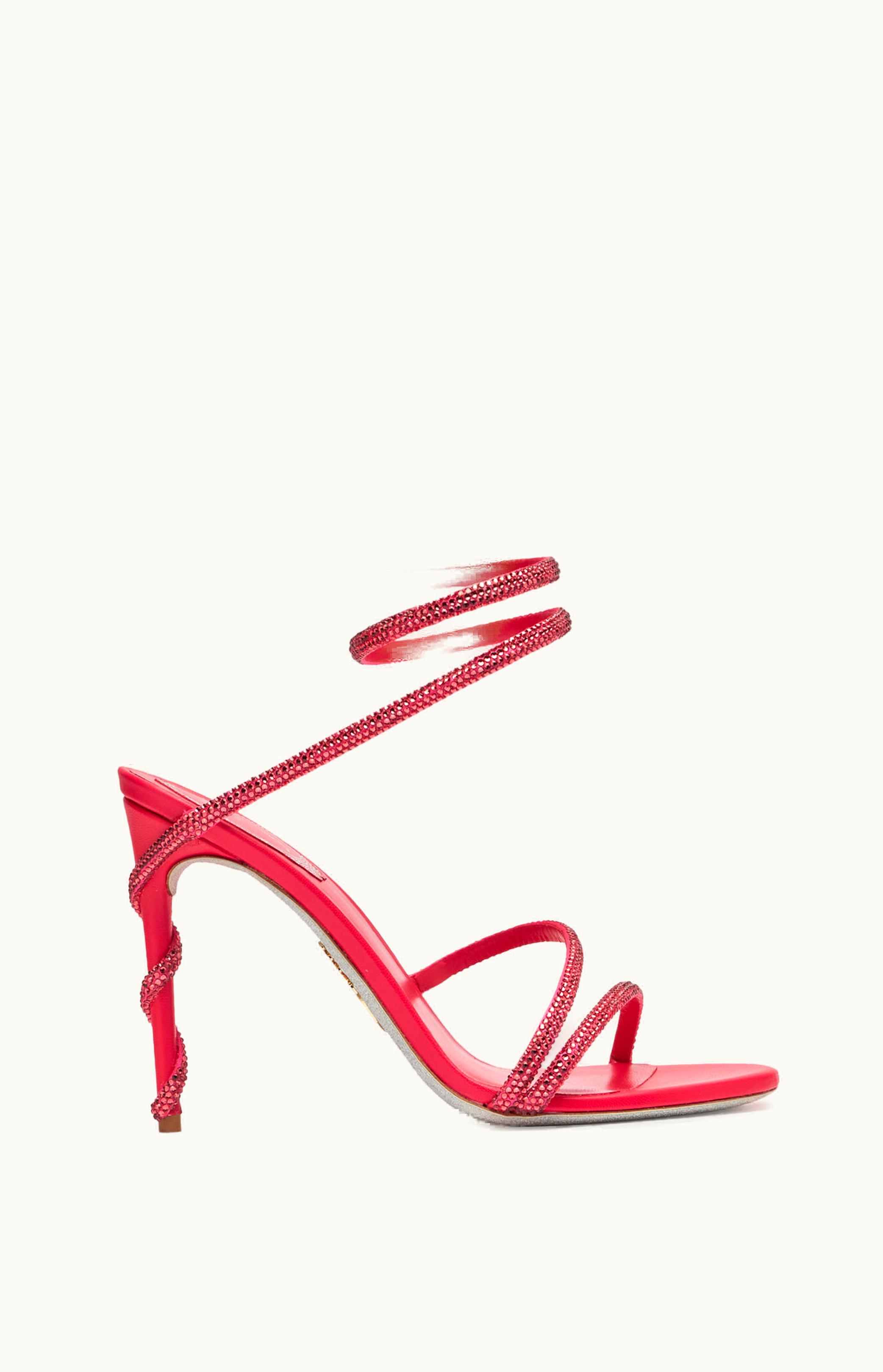 René Caovilla René Caovilla Margot Hibiscus Pink Sandal 105