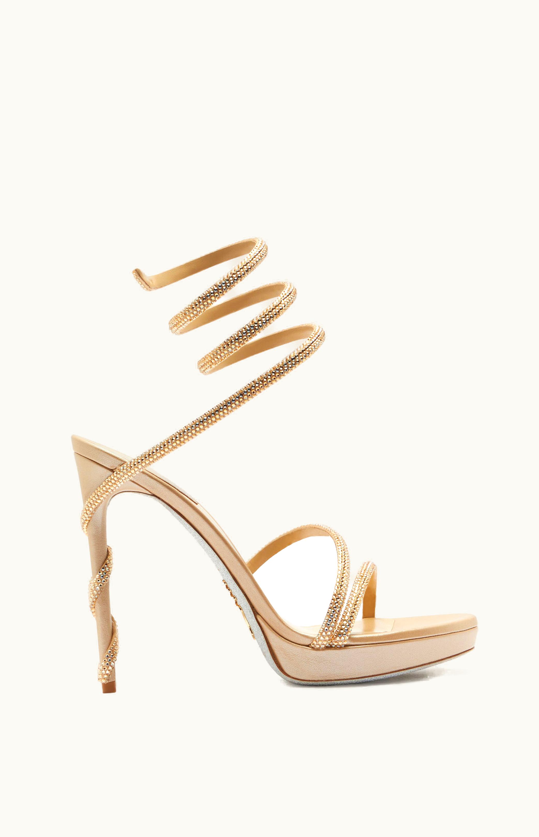 René Caovilla René Caovilla Margot Champagne Platform Sandal 120