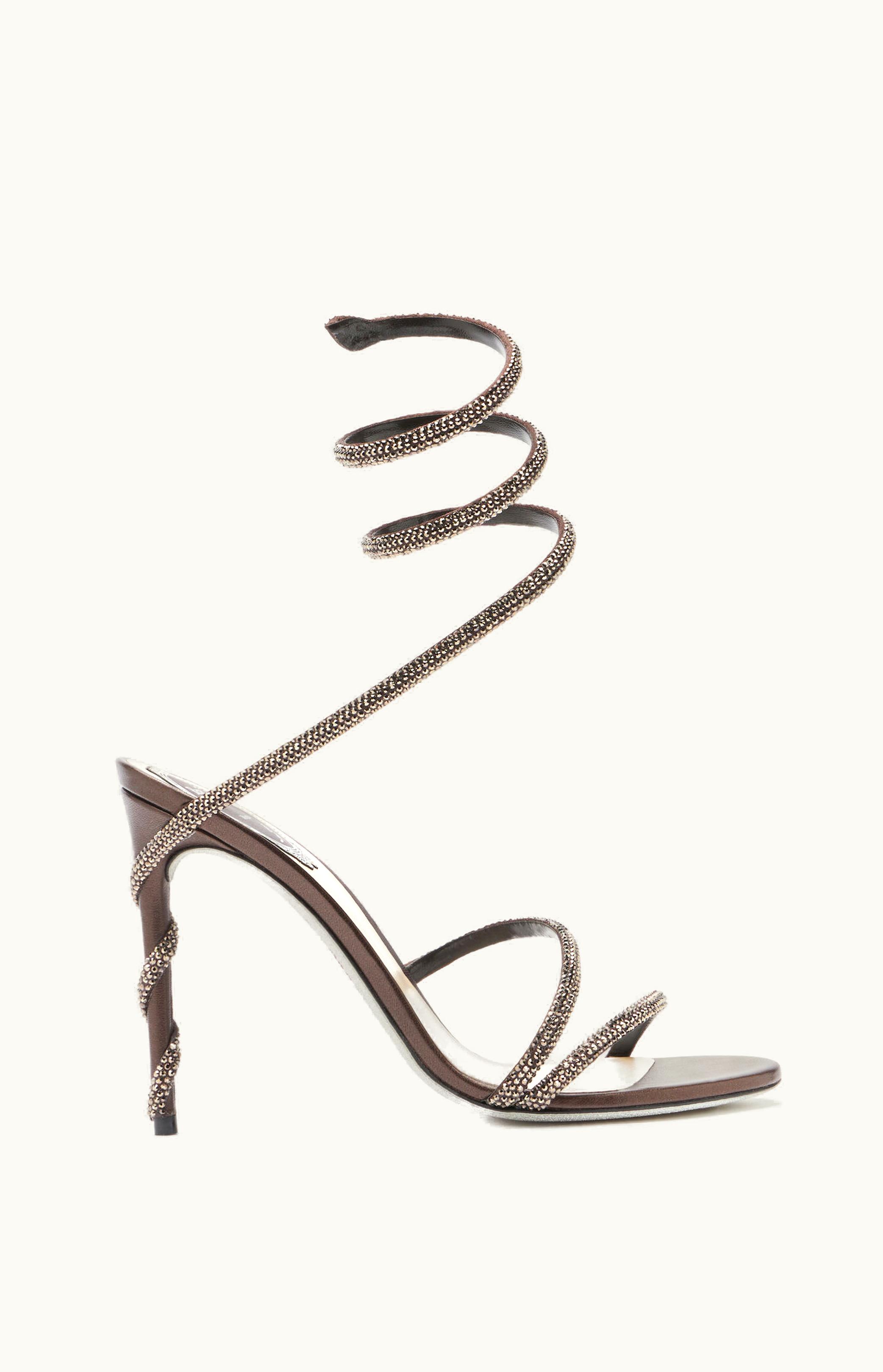 René Caovilla René Caovilla Margot Crystal Brown Sandal 105