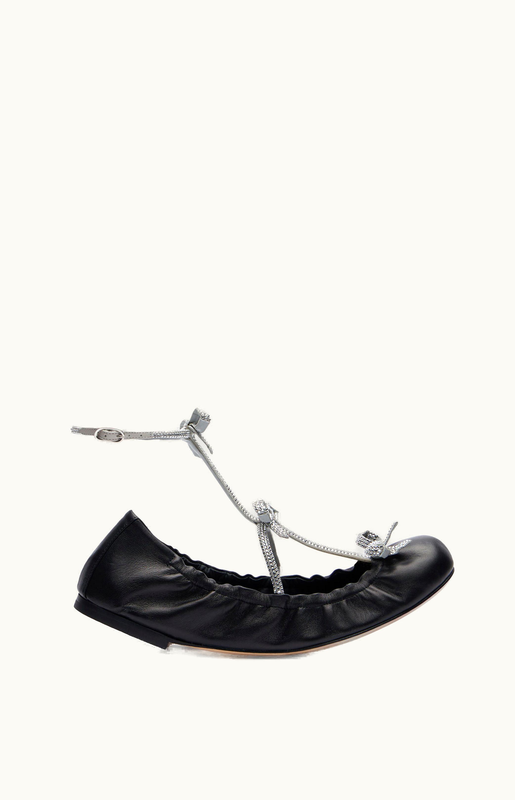 René Caovilla René Caovilla Caterina Black And Silver Ballerina 10