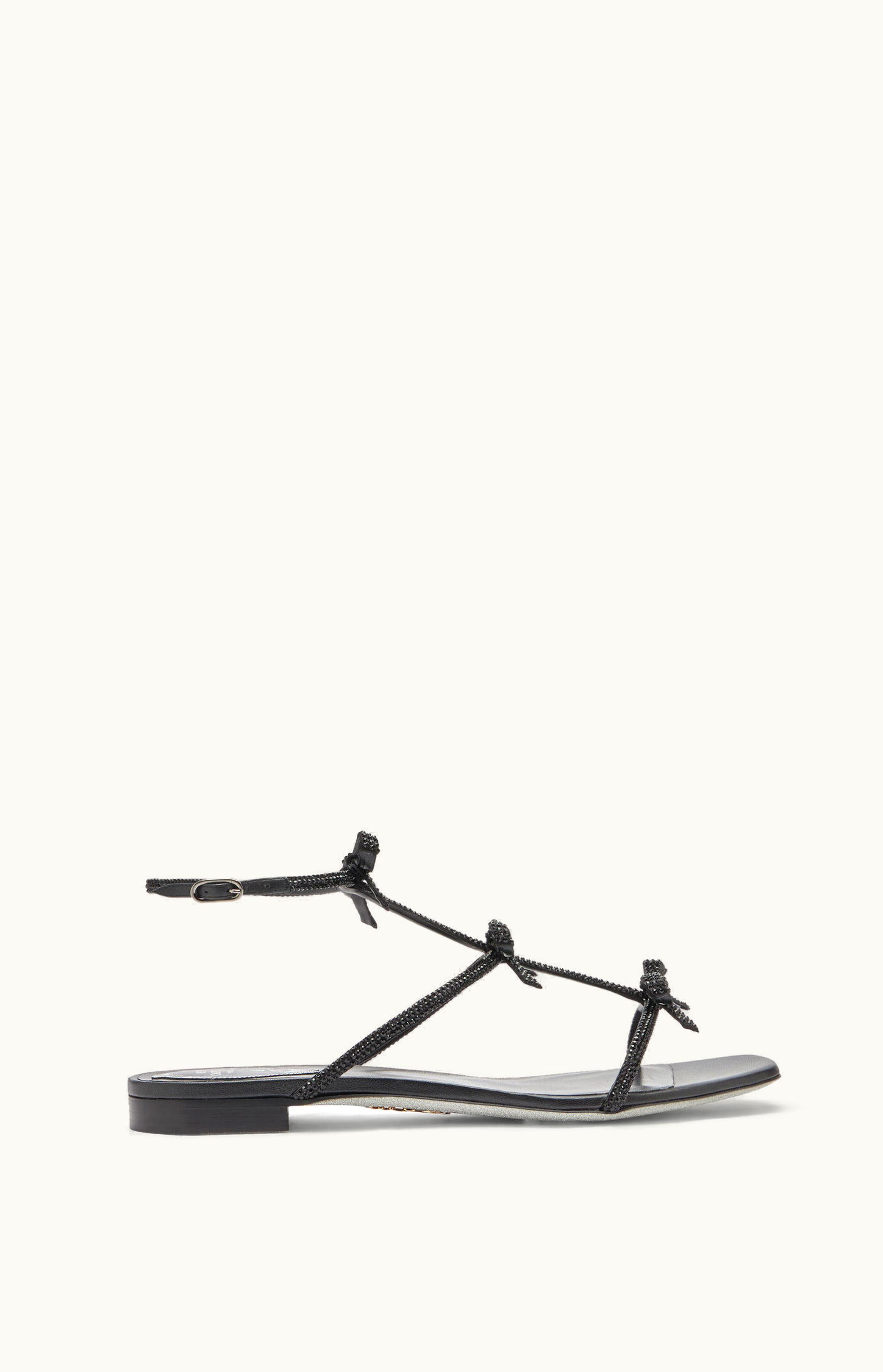 René Caovilla René Caovilla Caterina Black Flat Sandal 10
