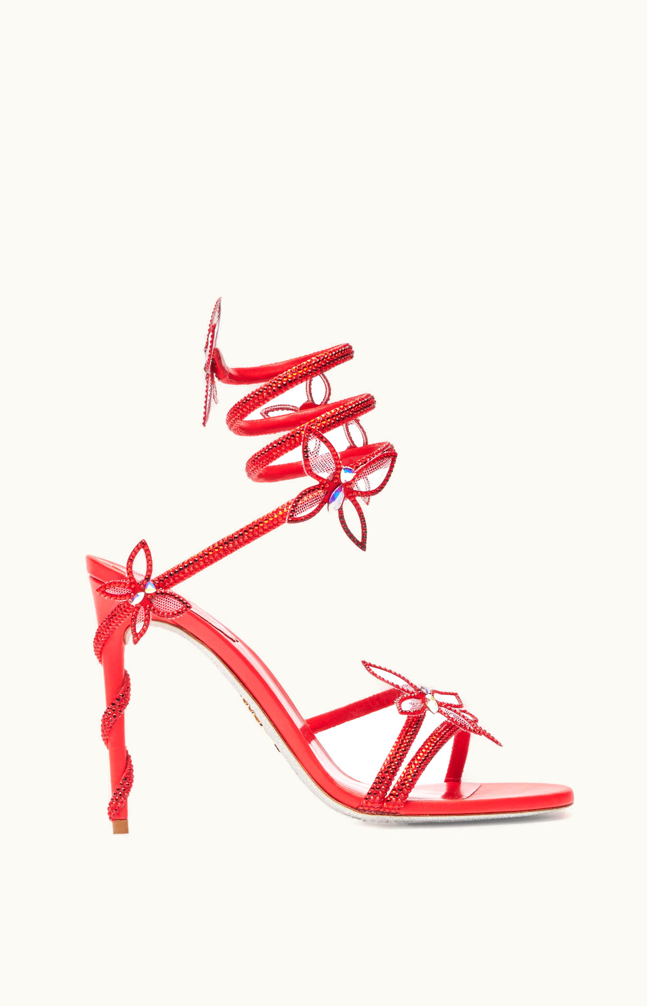René Caovilla René Caovilla Margot Red Butterfly Sandal 105