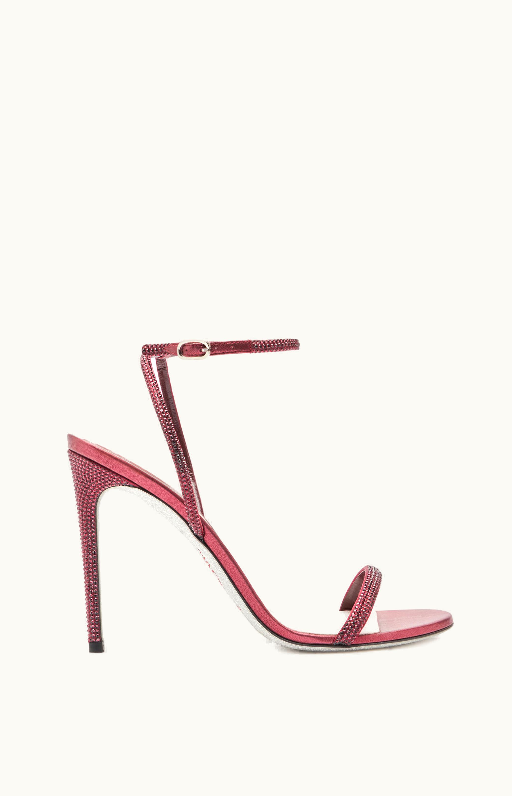 René Caovilla René Caovilla Ellabrita Crystal Wine Red Sandal 105