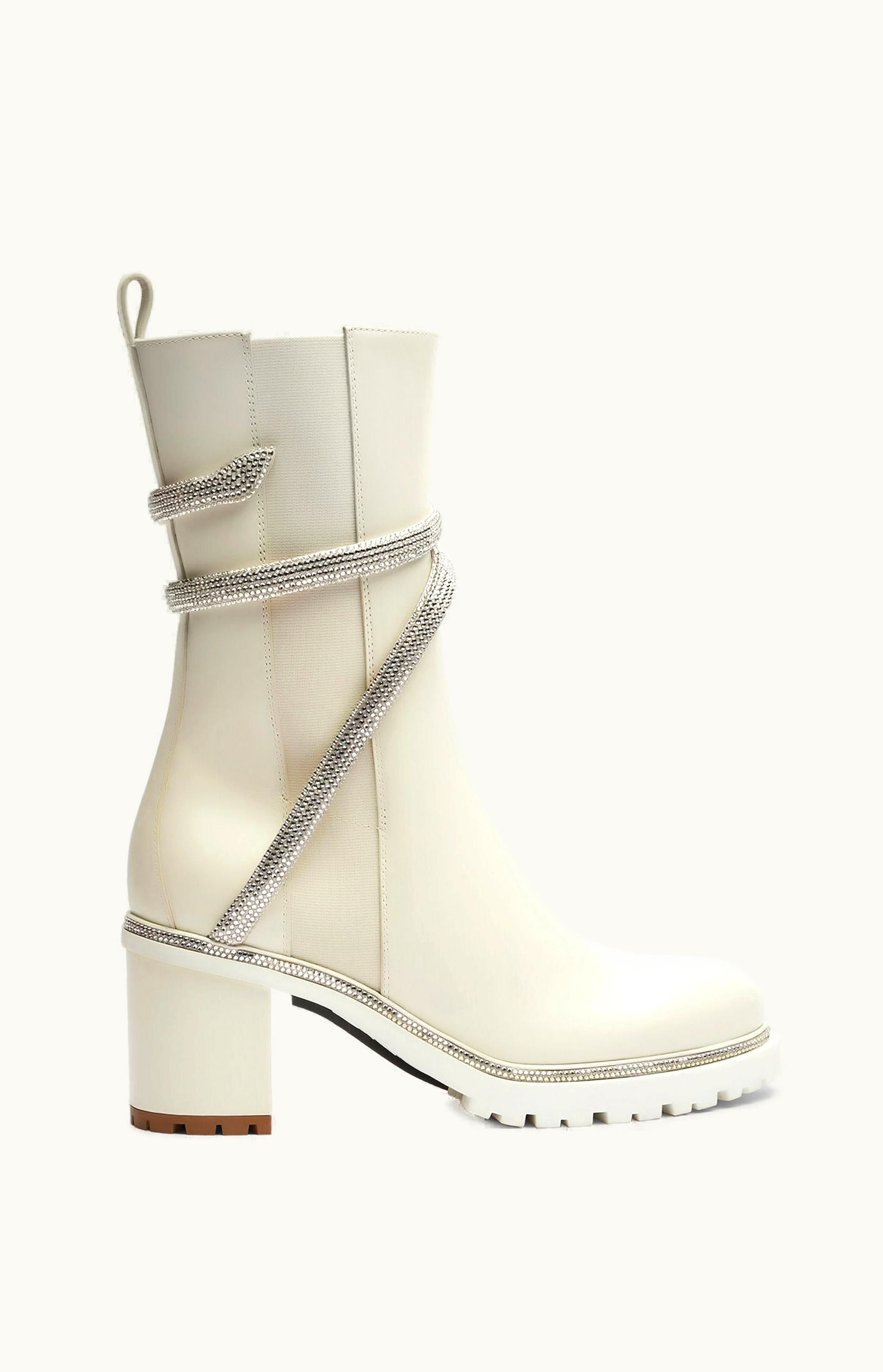 René Caovilla René Caovilla Cleo Crystal Ivory Bootie 60
