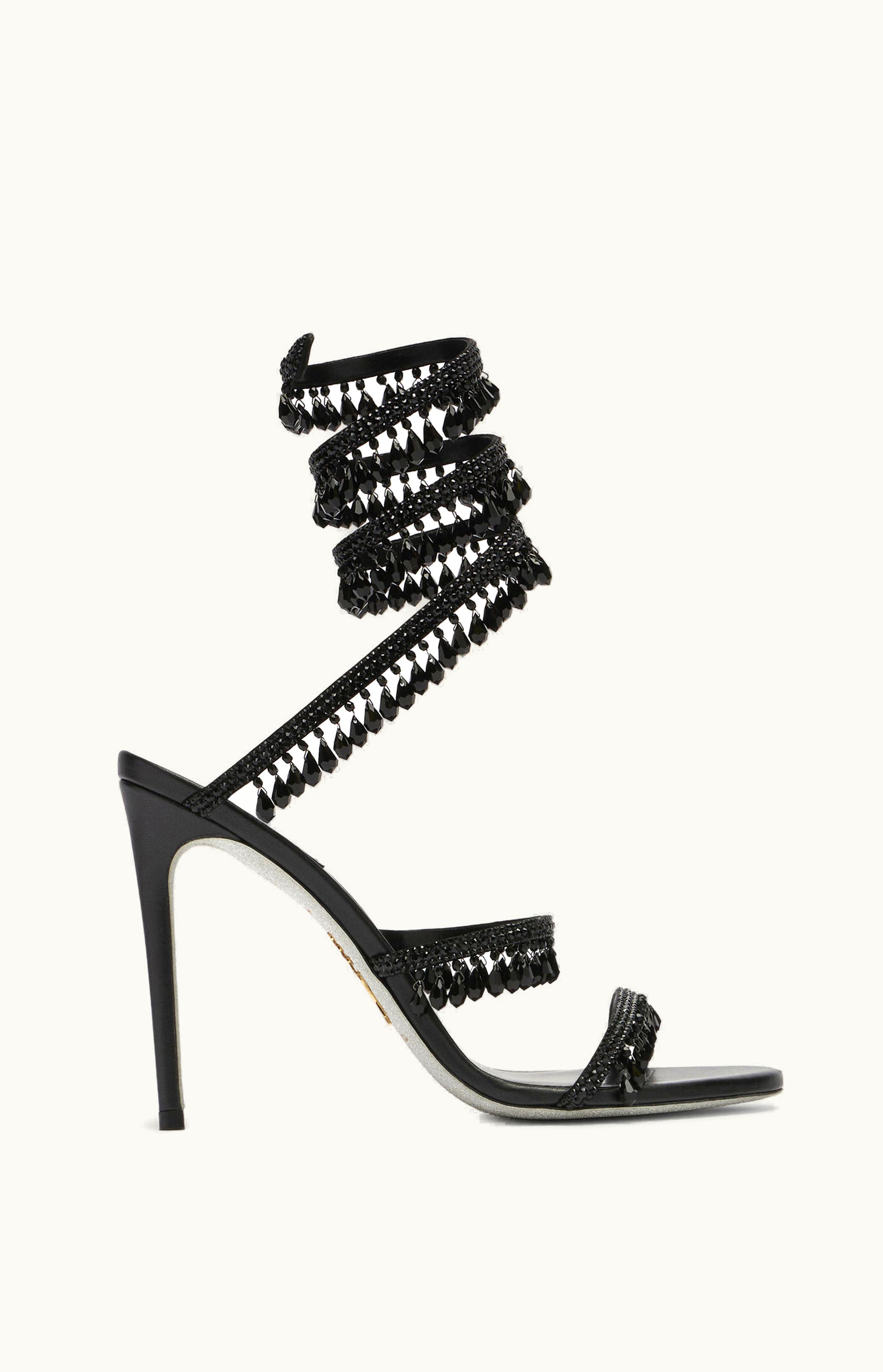 René Caovilla René Caovilla Chandelier Black Sandal 105