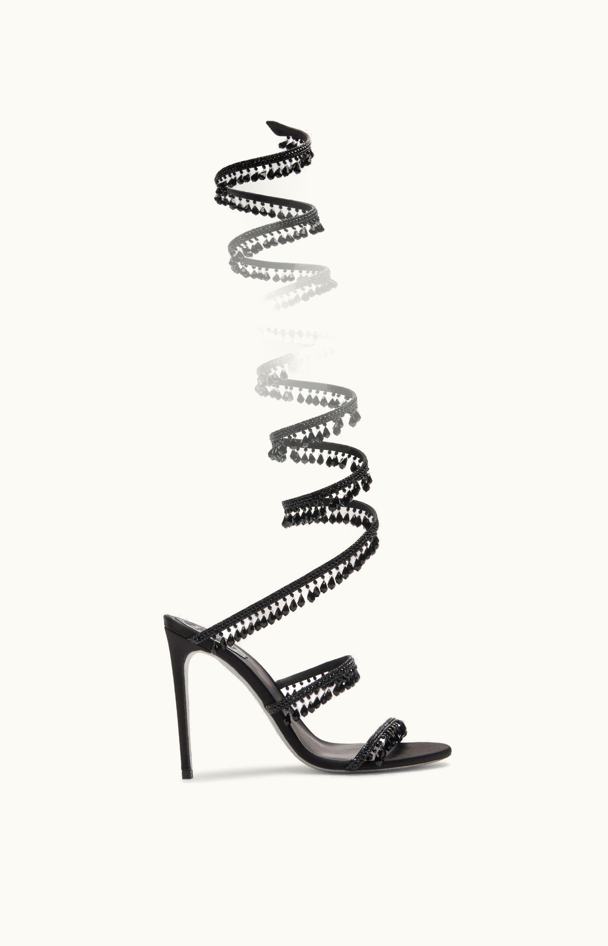 René Caovilla René Caovilla High Satin Sandals Chandelier