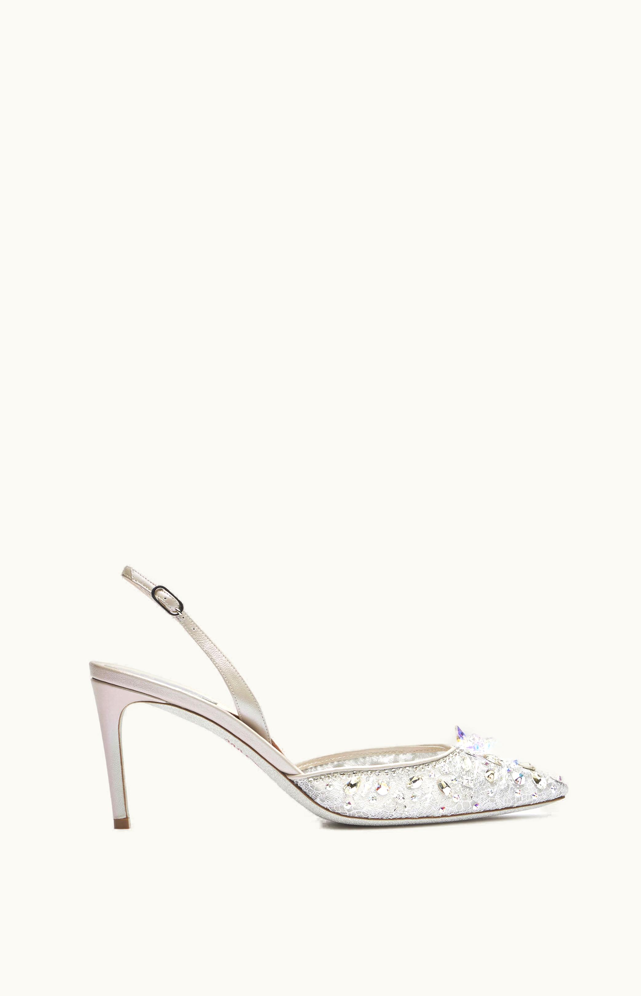 René Caovilla René Caovilla Silver Slingbacks Cinderella 75