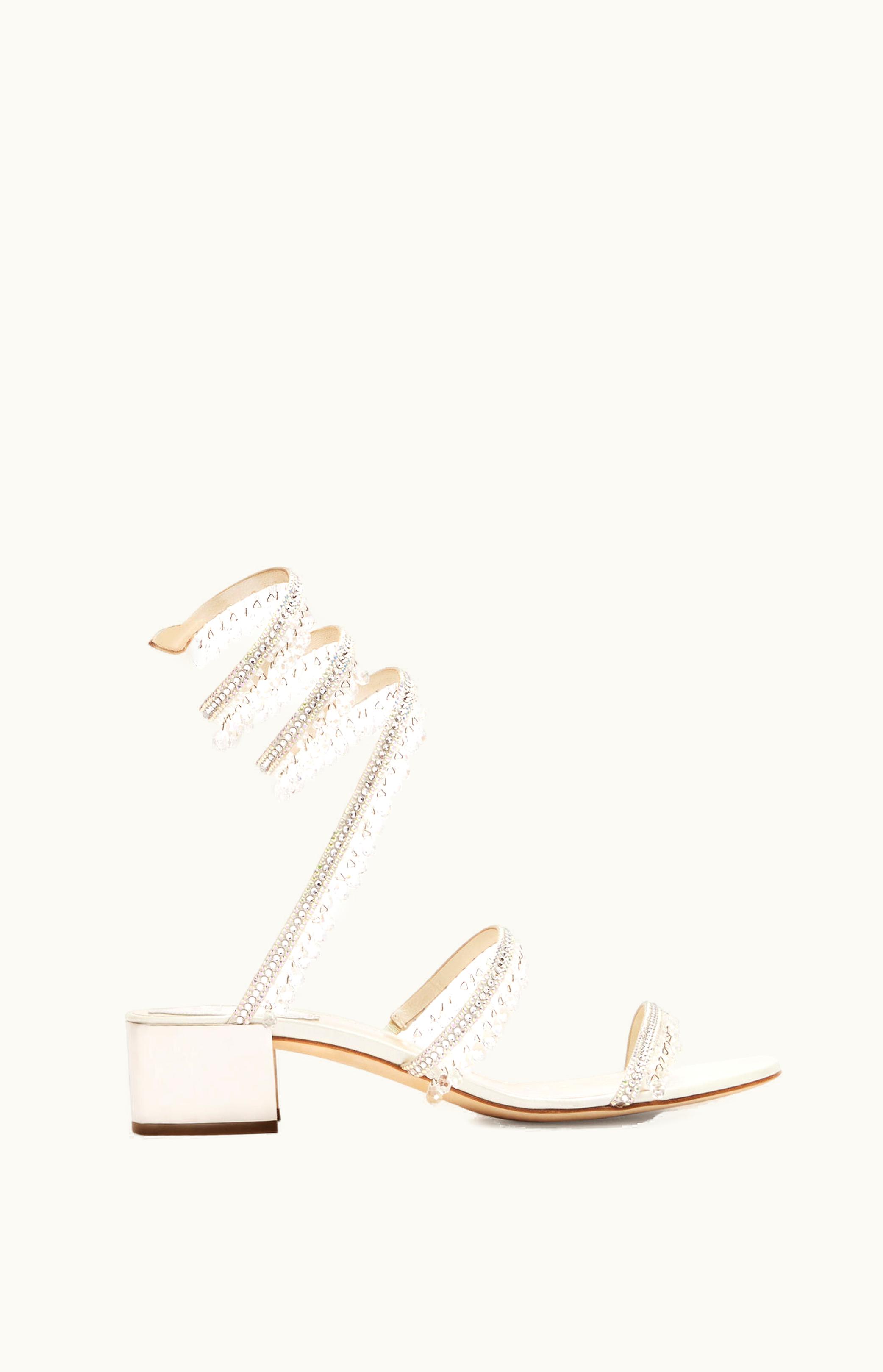 René Caovilla René Caovilla Chandelier Pearl Grey Sandal 40
