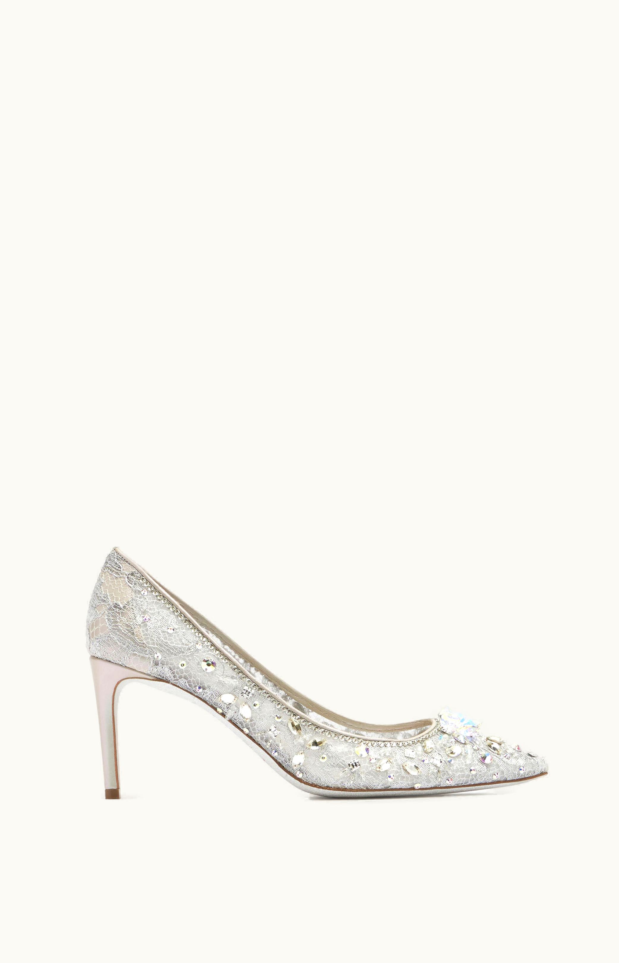 René Caovilla René Caovilla Grey Pointed Pumps Cinderella 75