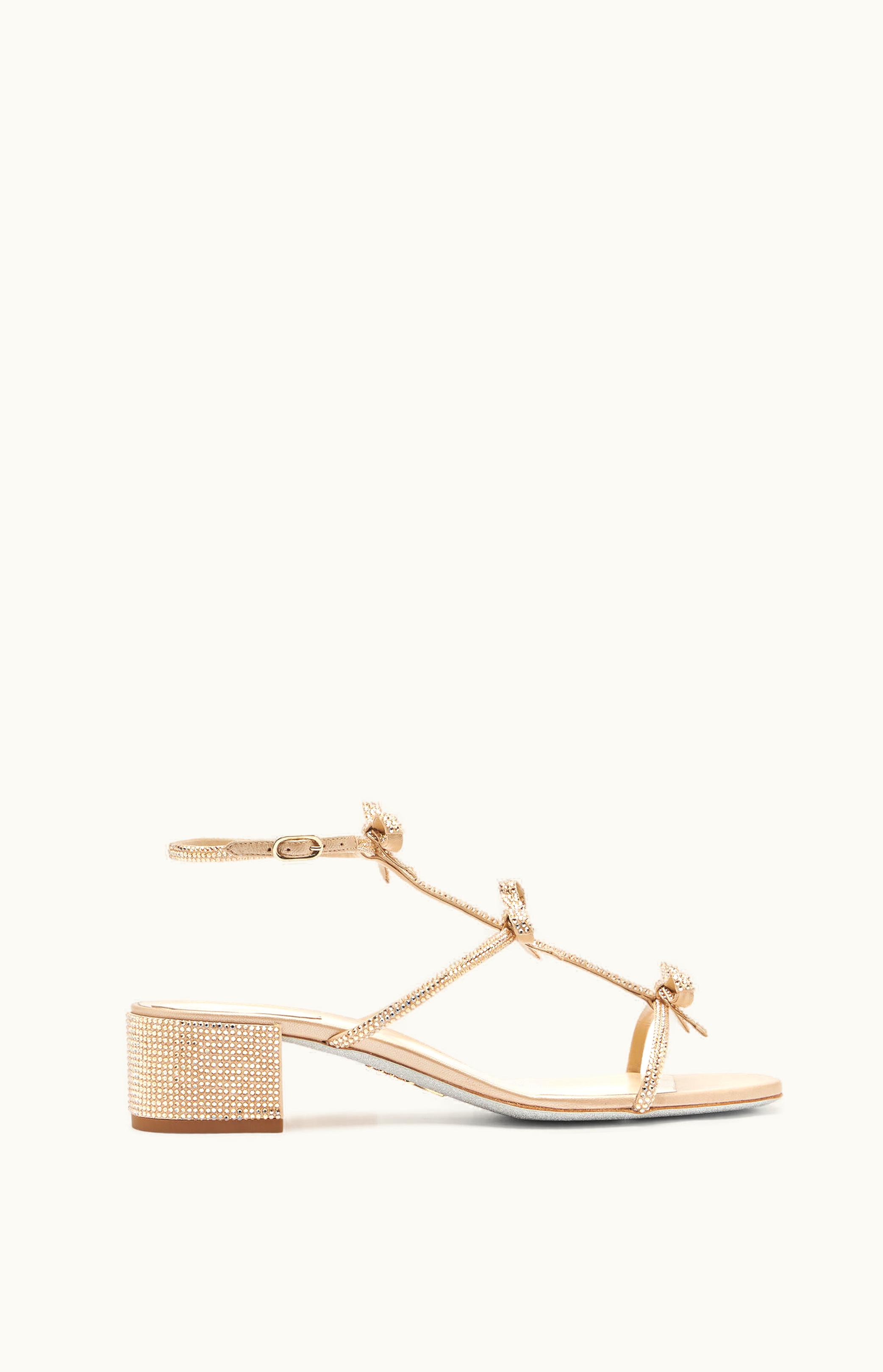 René Caovilla René Caovilla Caterina Crystal Beige Sandal 35