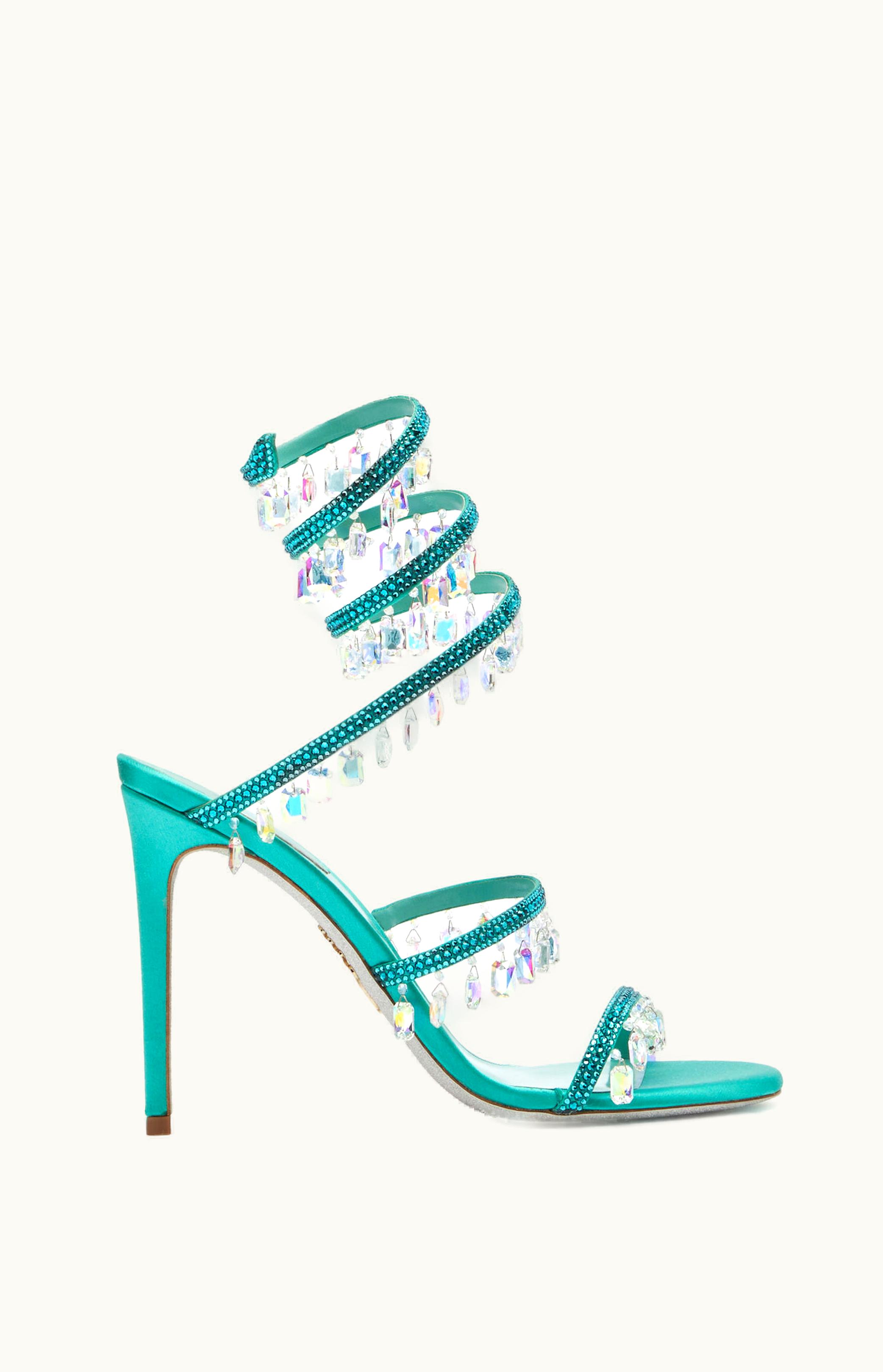 René Caovilla René Caovilla Chandelier Aquamarine Sandal 105