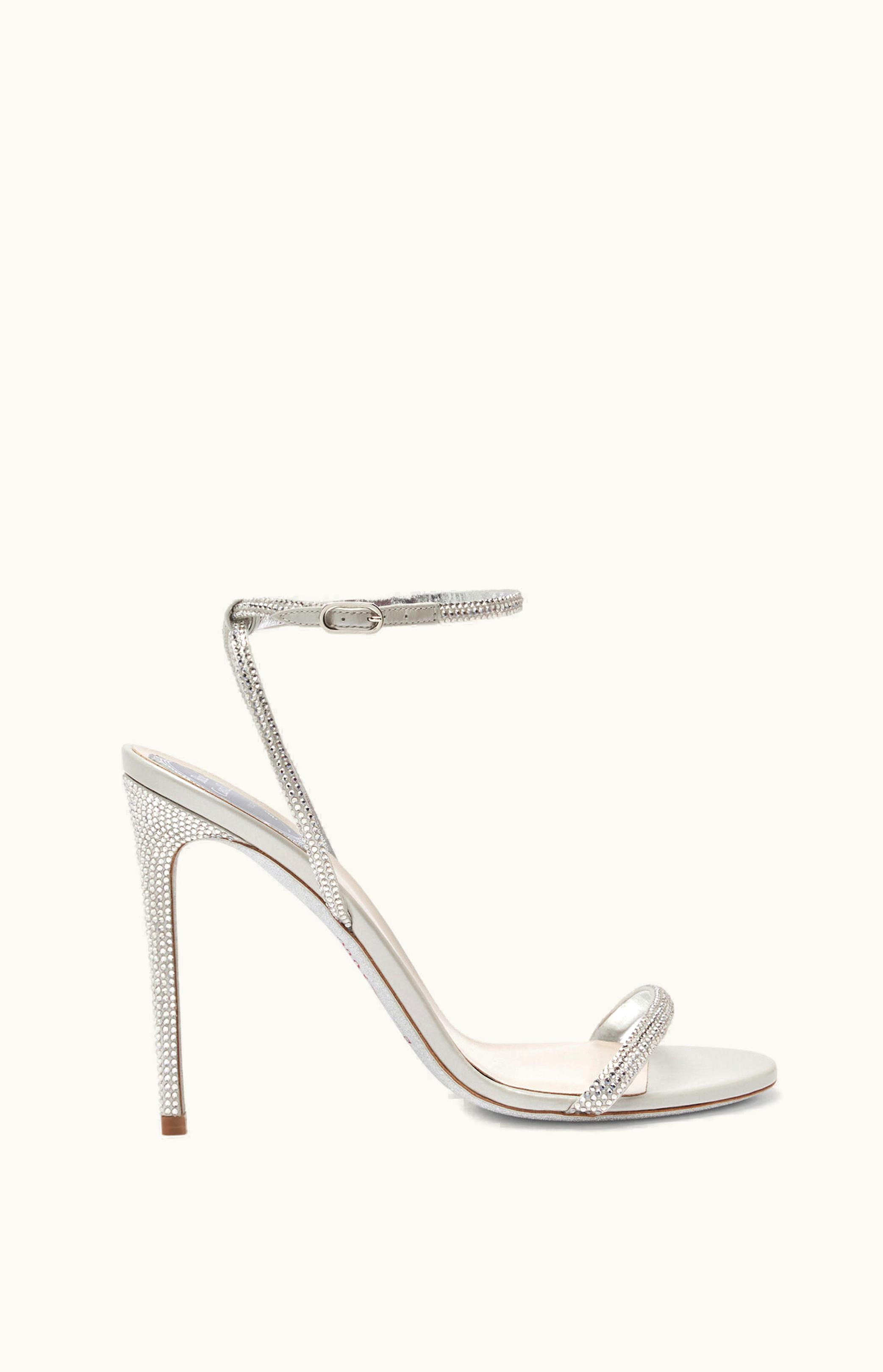 René Caovilla René Caovilla Ellabrita Crystal Silver Sandal 80