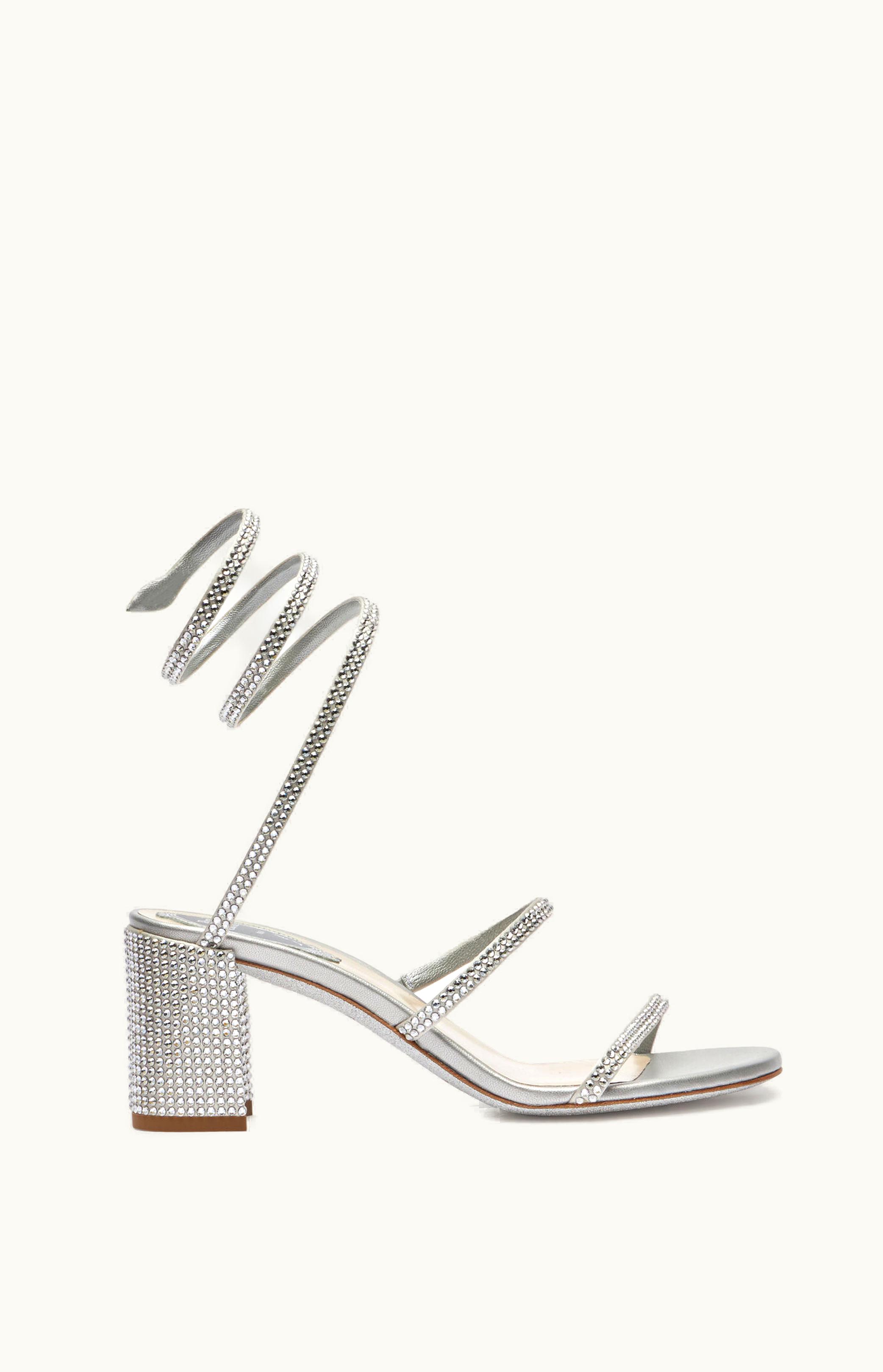 René Caovilla René Caovilla Silver-Coloured Jewel Sandals Cleo