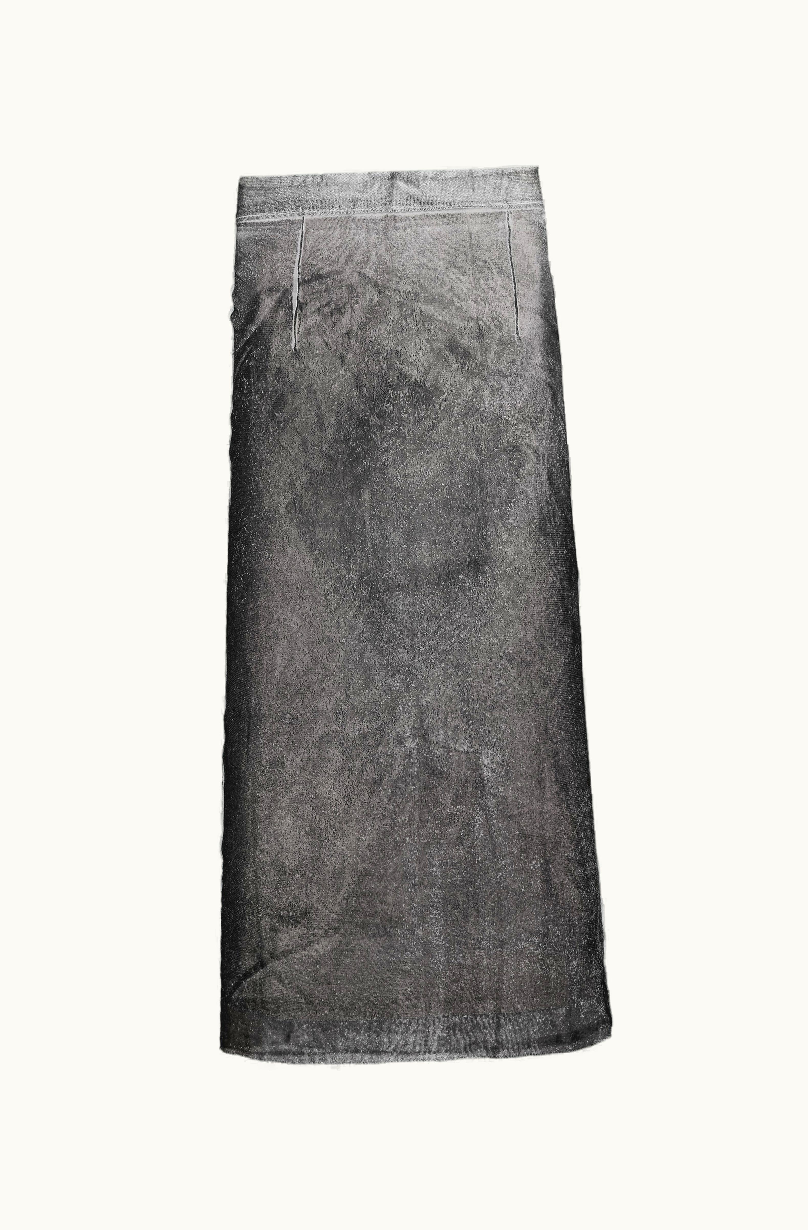 Maison Margiela Maison Margiela Serigraphic Silk Crepe Skirt Dirty Wash