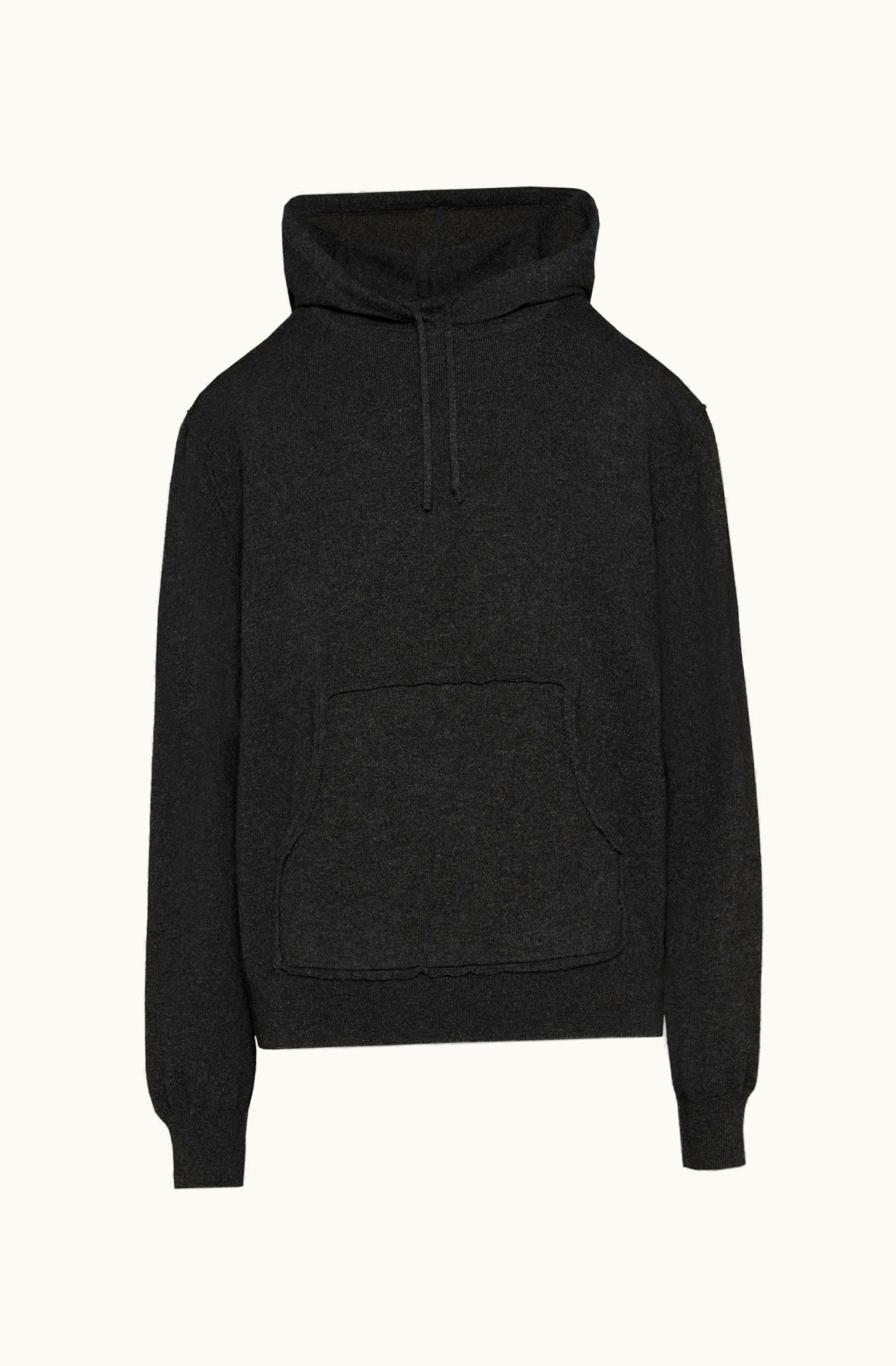 Maison Margiela Maison Margiela Décortiqué Hooded Sweater Cashmere Blend Charcoal