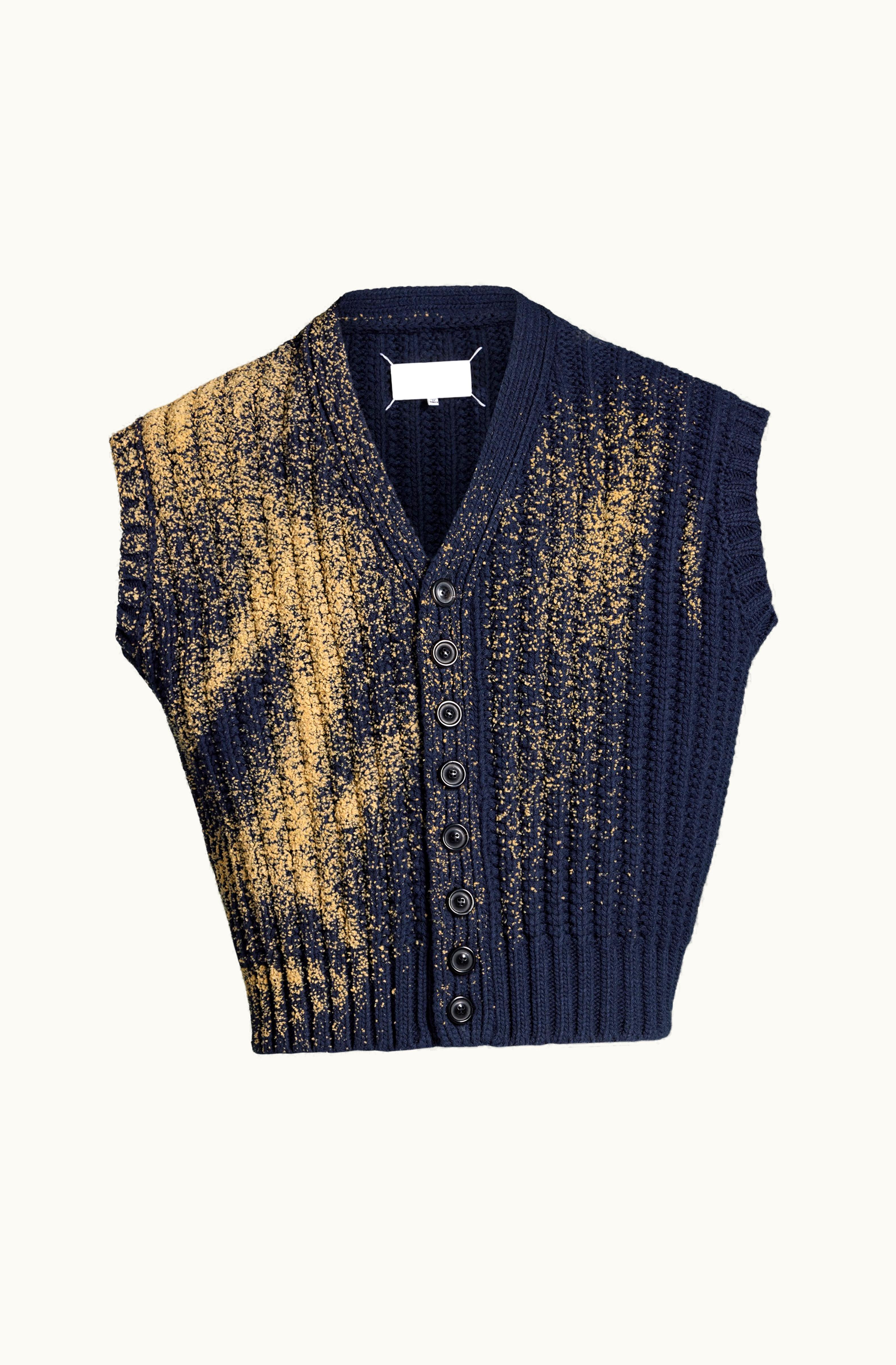 Maison Margiela Maison Margiela Men's Sandstorm Vest Cardigan Navy