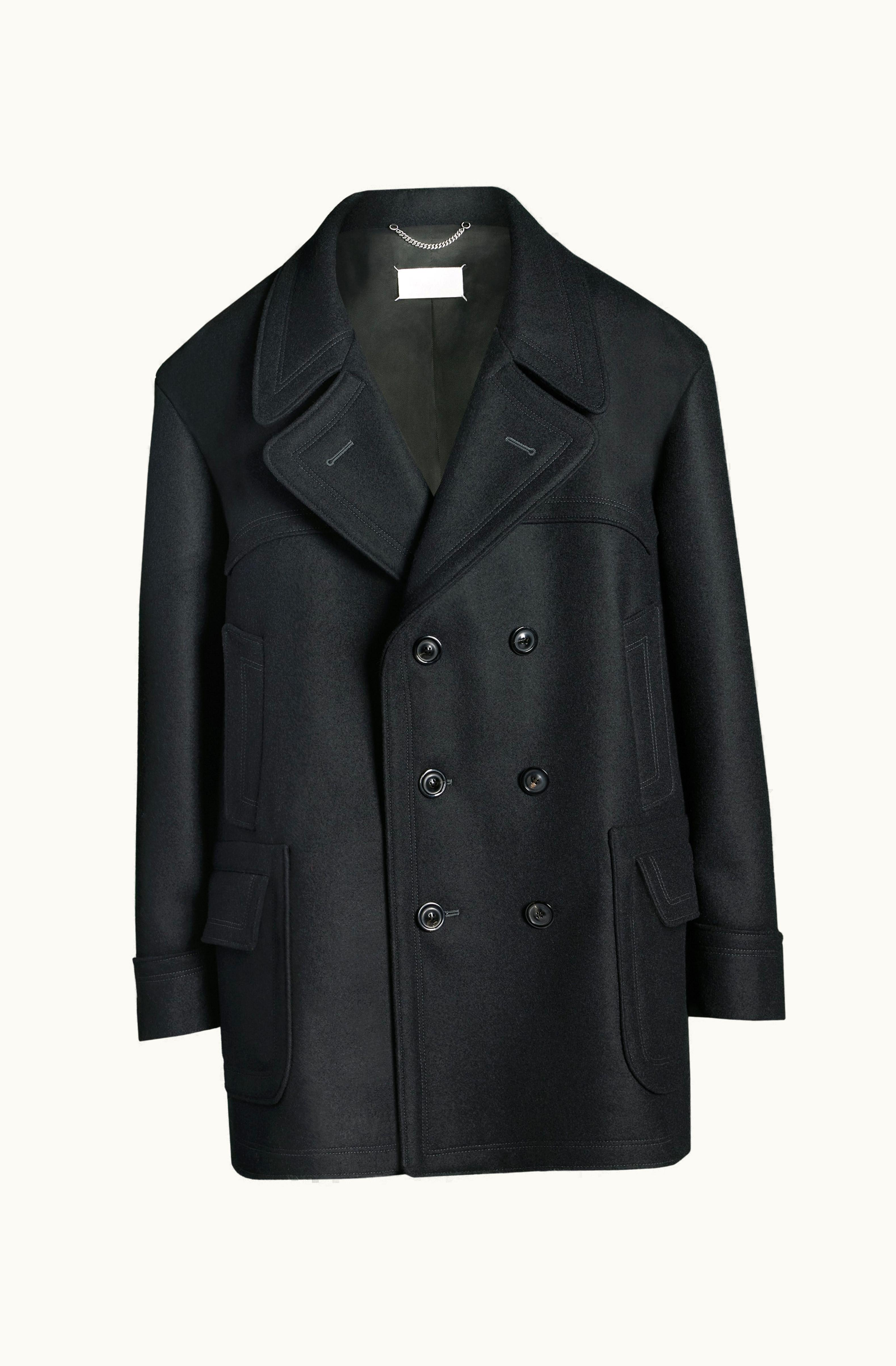 Maison Margiela Maison Margiela Men's Oversized Caban Coat Black