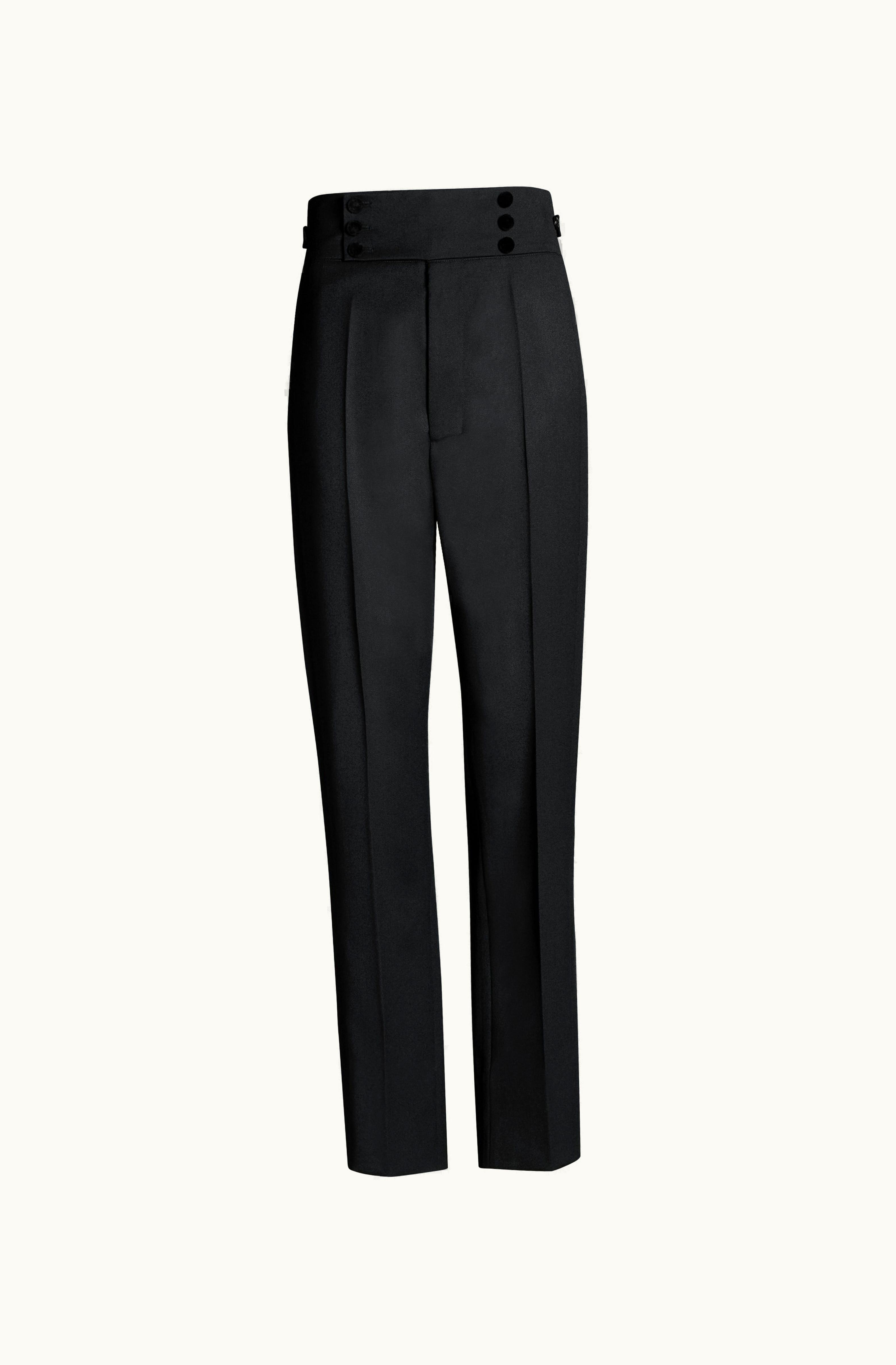 Maison Margiela Maison Margiela Wool Tapered Trousers Black