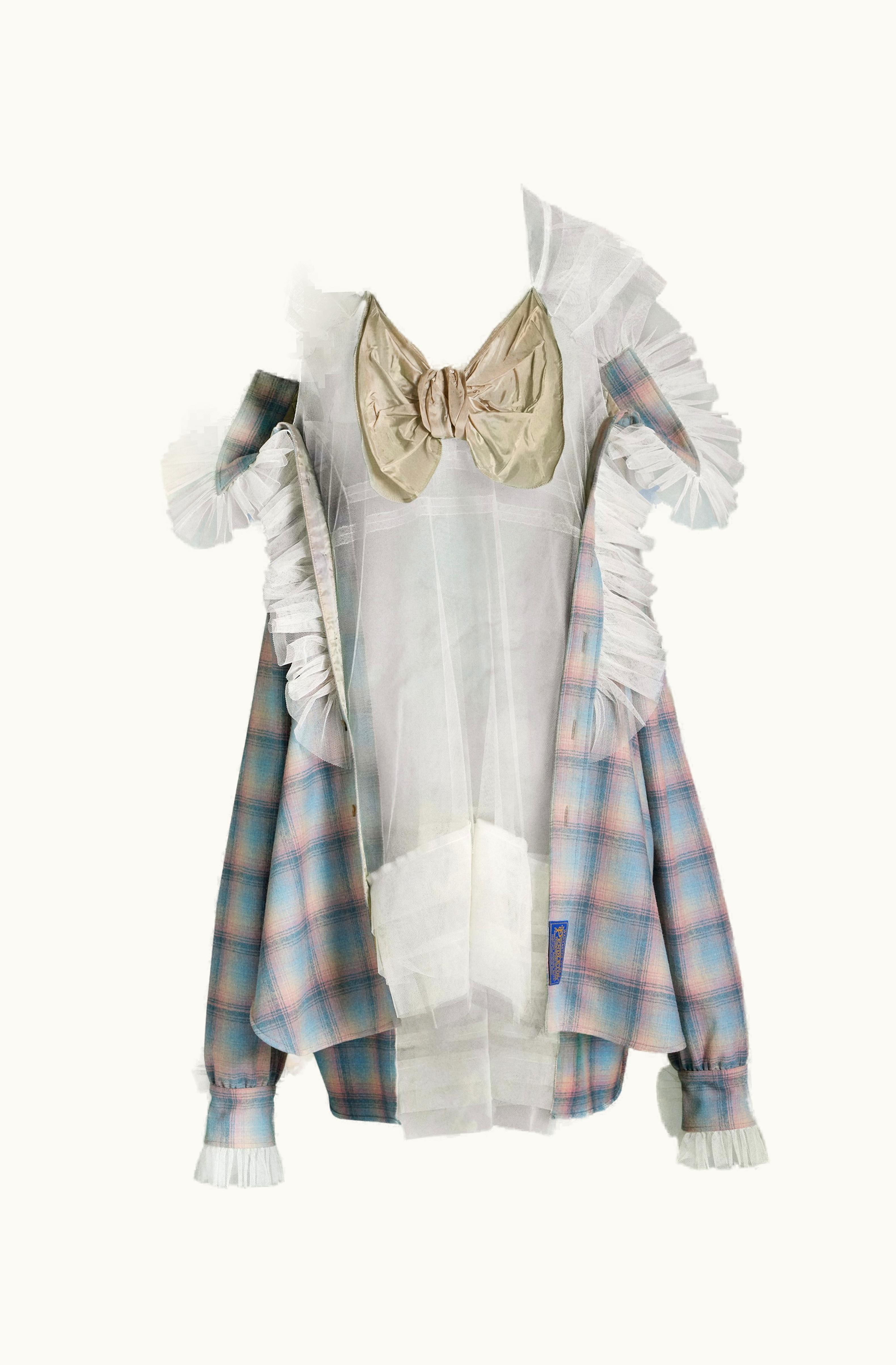 Maison Margiela Maison Margiela Women's Pendleton Wool Tulle Shirt Multicolor