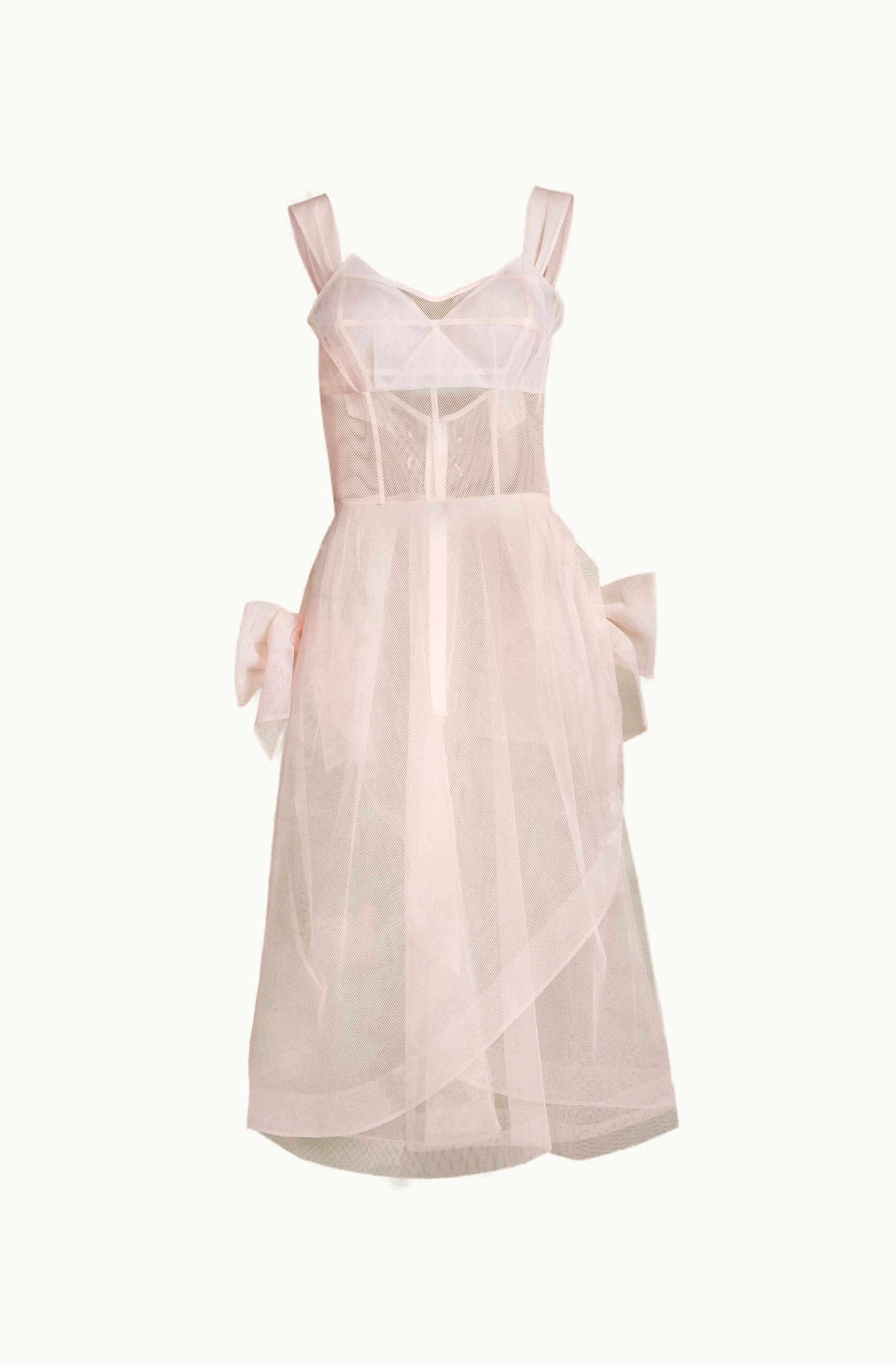 Maison Margiela Maison Margiela Women's Tulle Midi Dress Pink