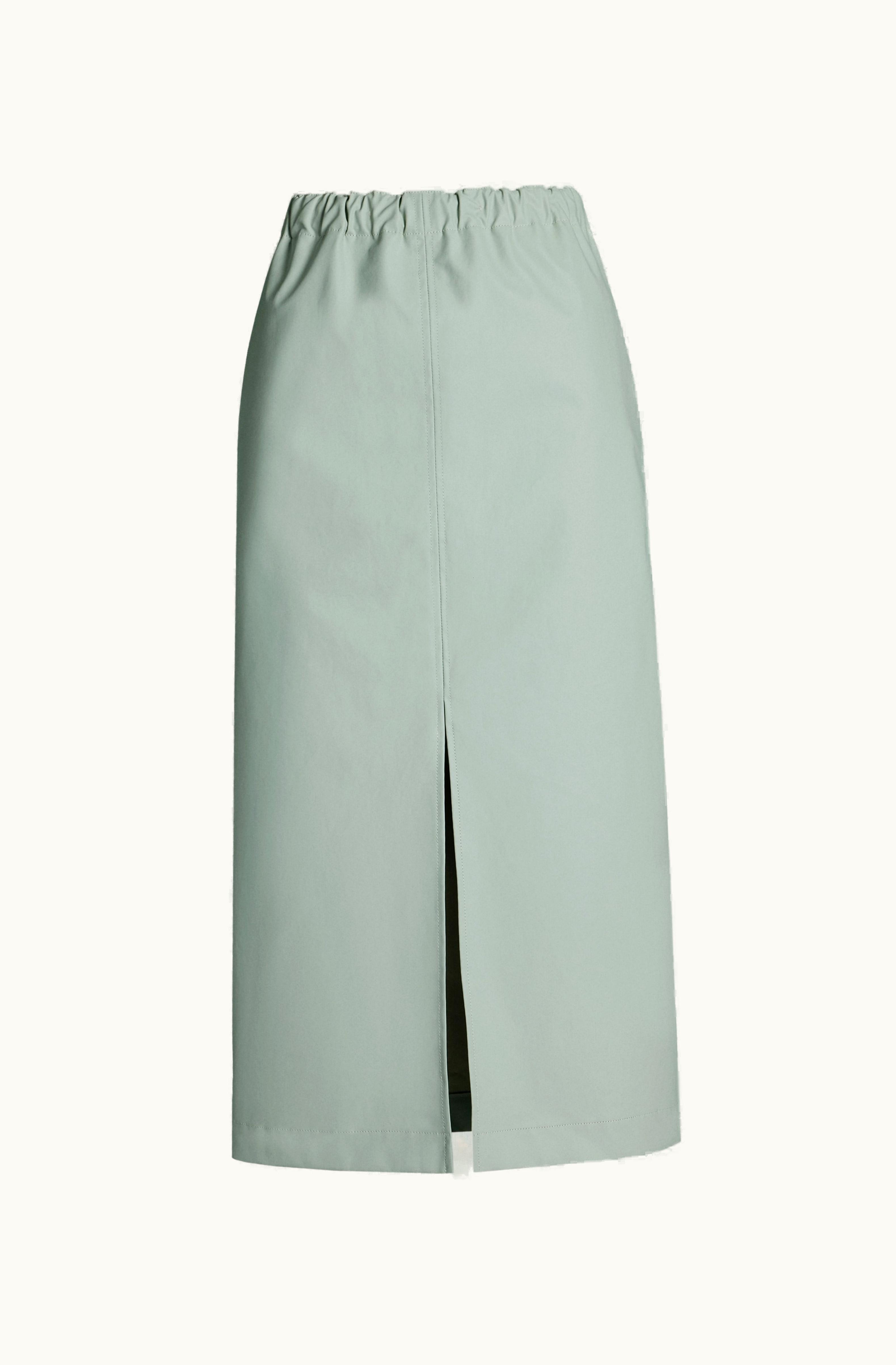 Maison Margiela Maison Margiela Women's Faux Leather Midi Skirt Light Sage