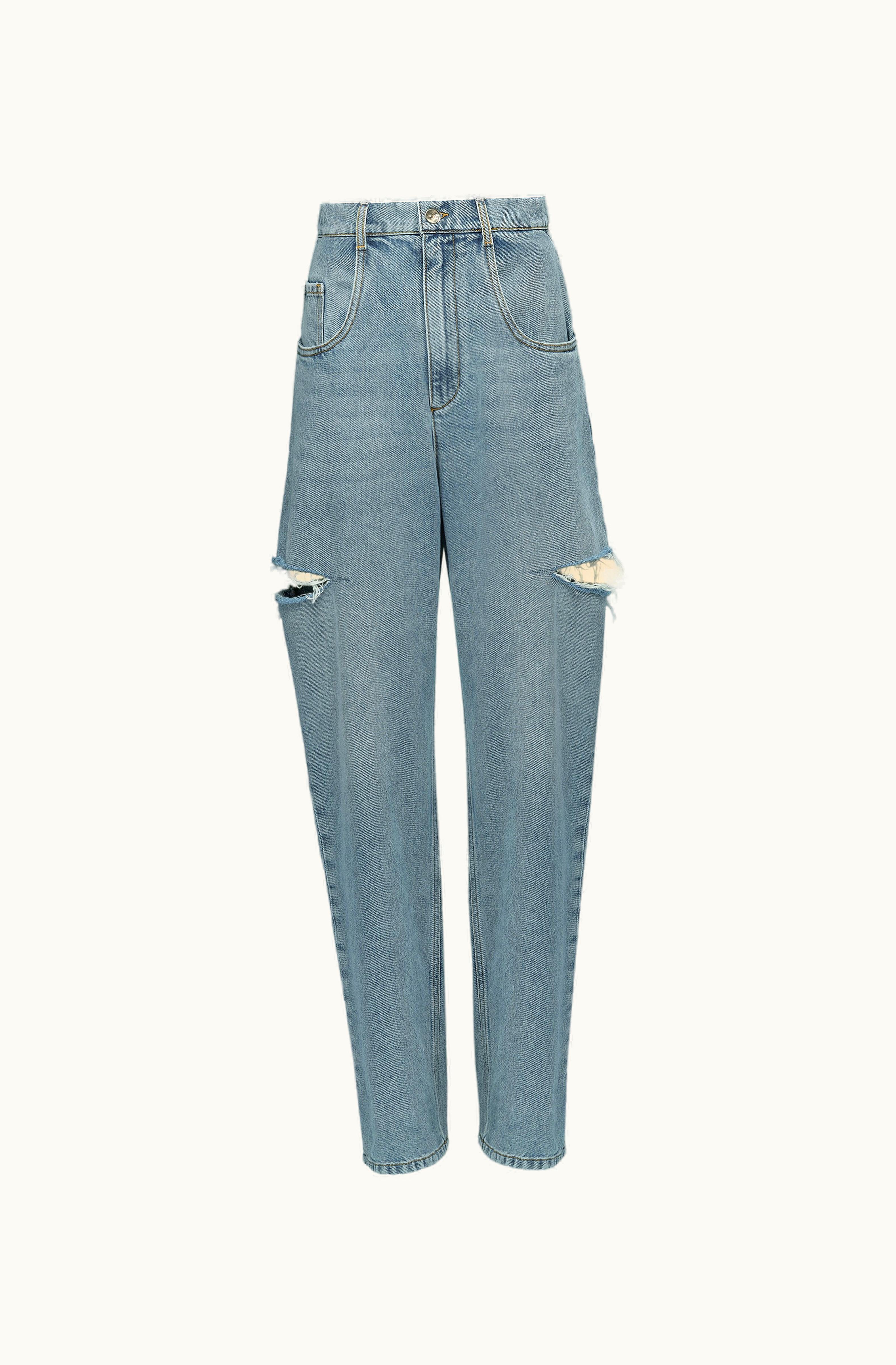 Maison Margiela Maison Margiela Denim Jeans With Slash Details For Women Blue Jeans