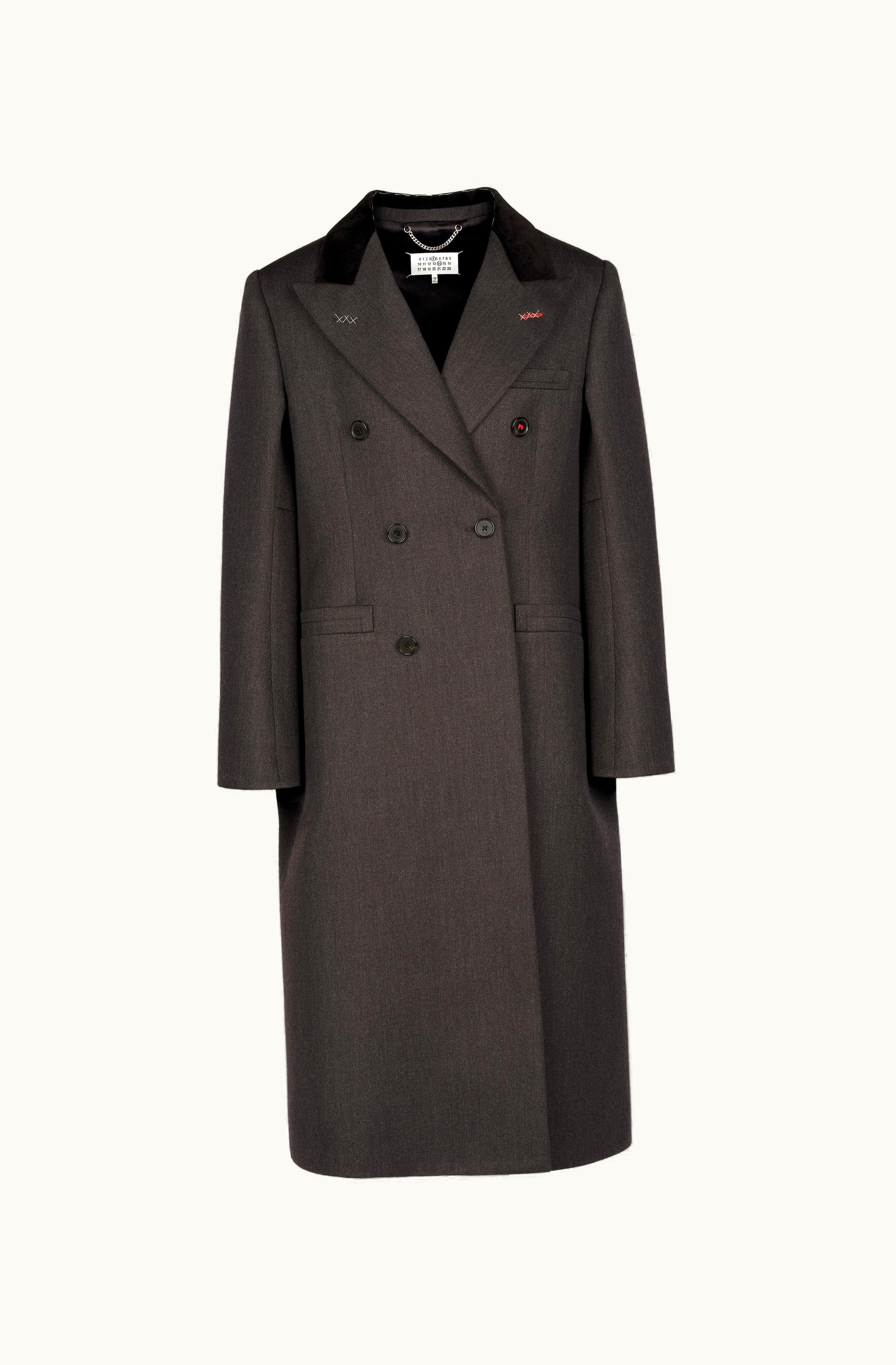 Maison Margiela Maison Margiela Cavalry Wool Coat Dark Shadow