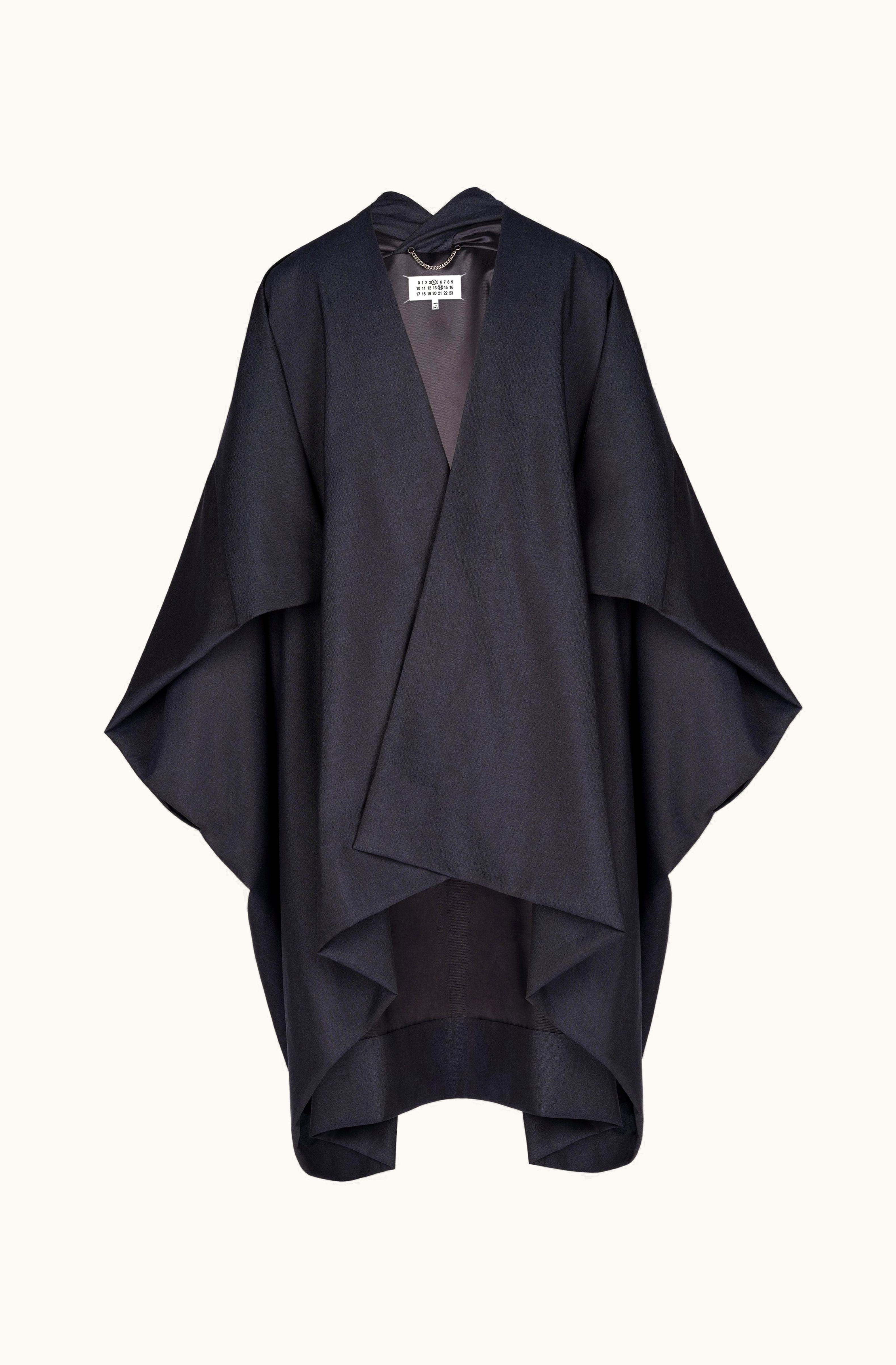 Maison Margiela Maison Margiela British Mohair Blanket Coat Navy