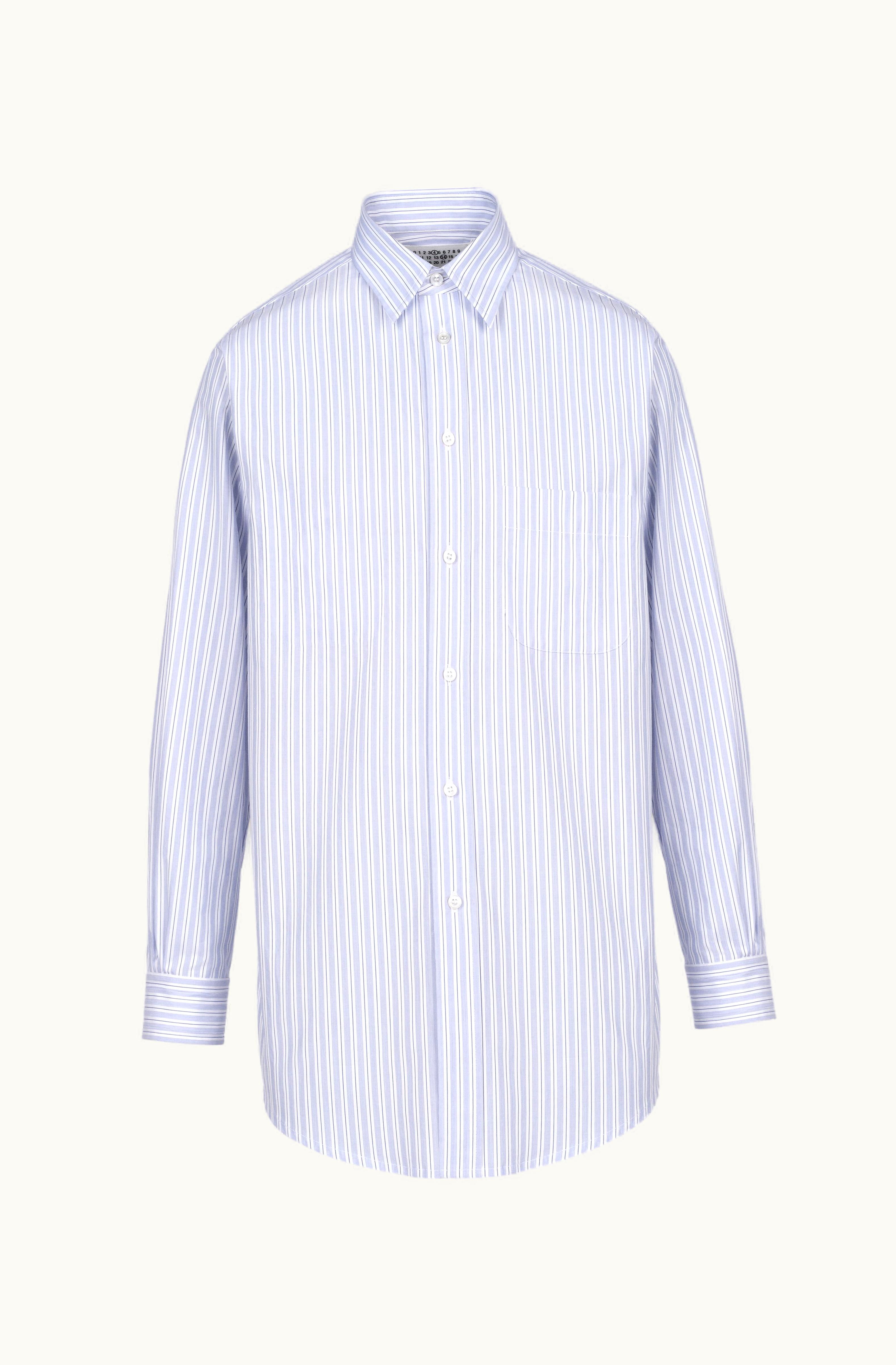 Maison Margiela Maison Margiela Women's Striped Shirt Cotton Poplin White And Blue Stripes