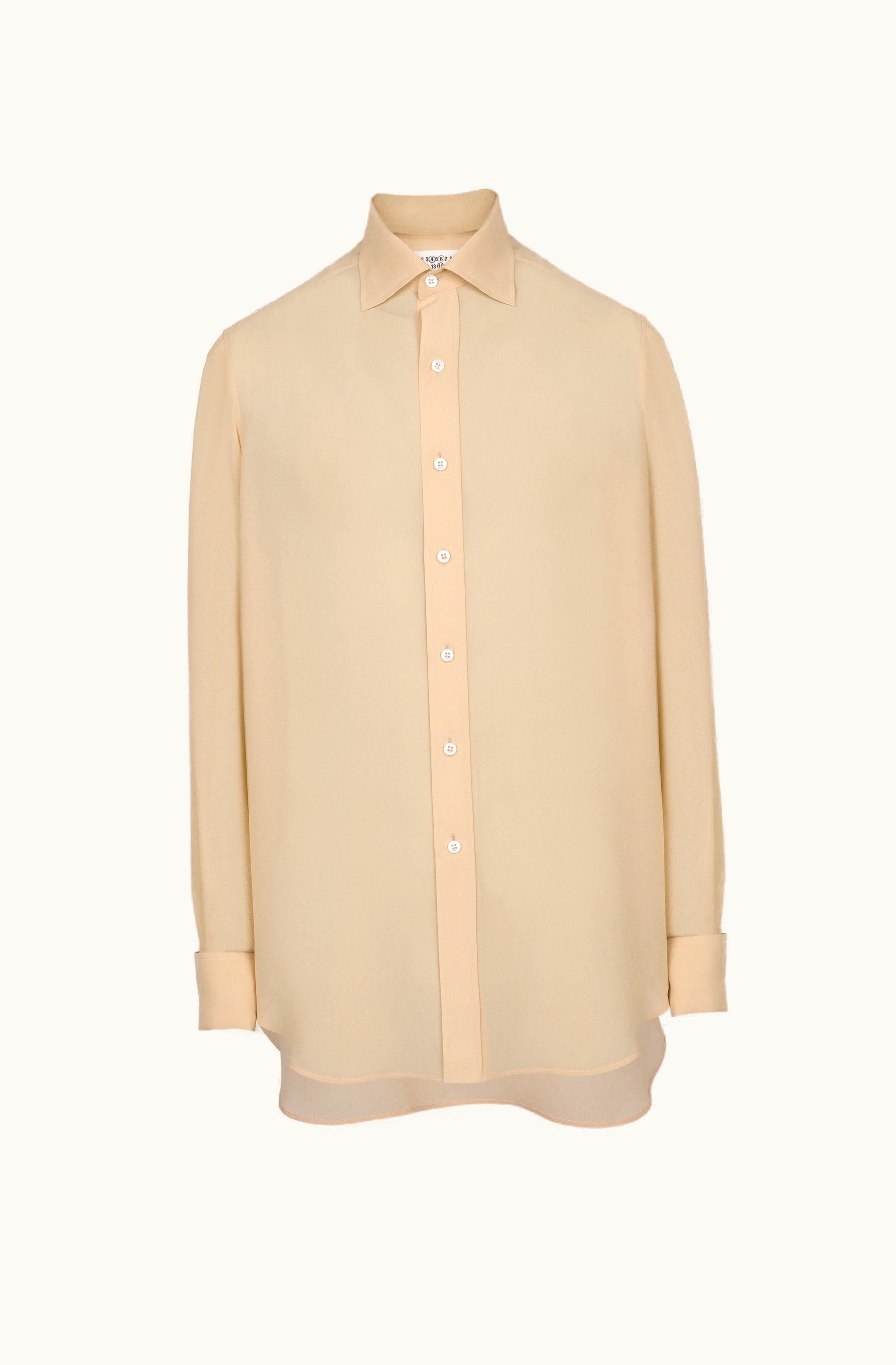 Maison Margiela Maison Margiela Silk Georgette Shirt Nude