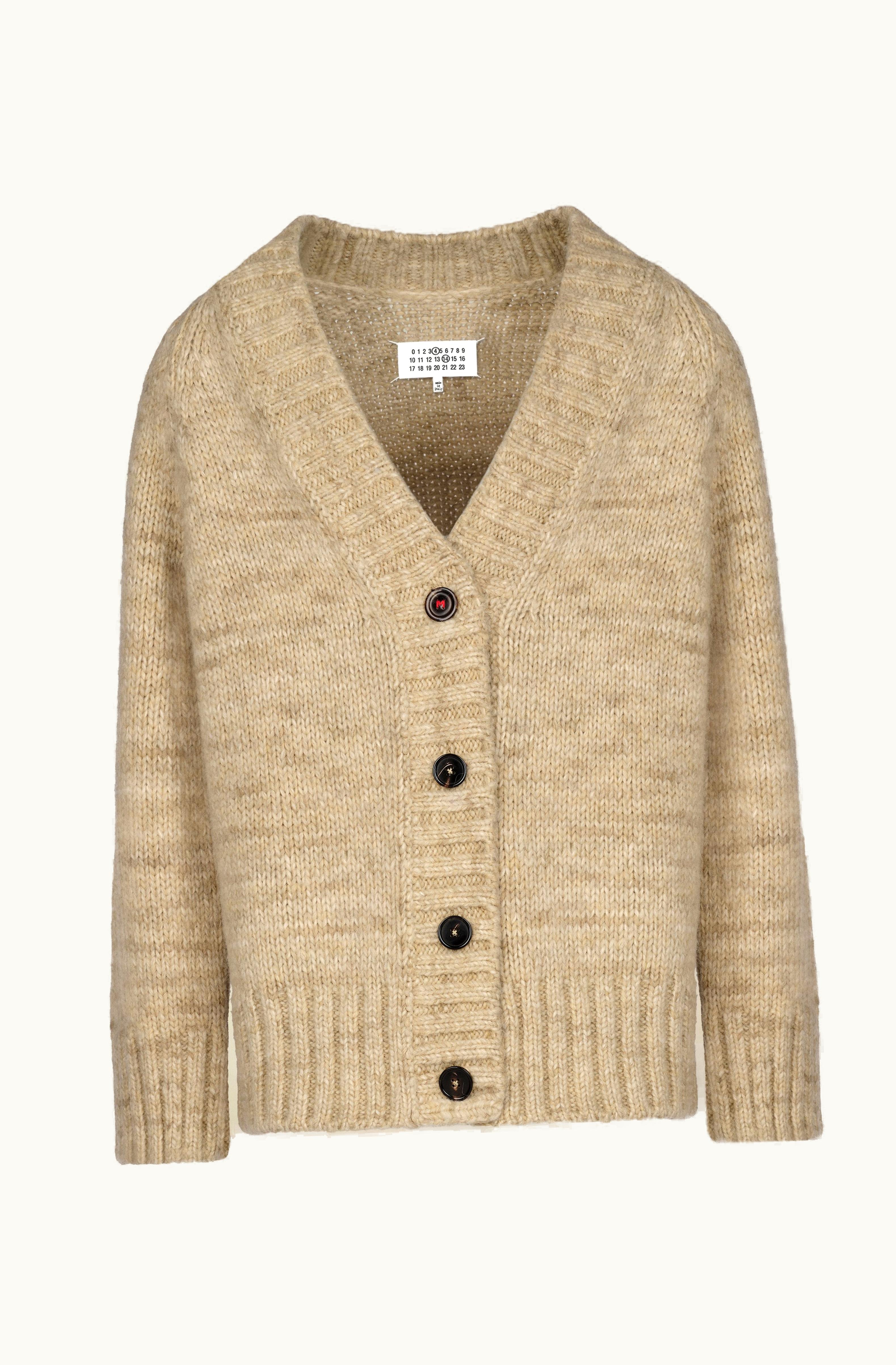 Maison Margiela Maison Margiela V-Neck Cardigan - Light Brown Military Green