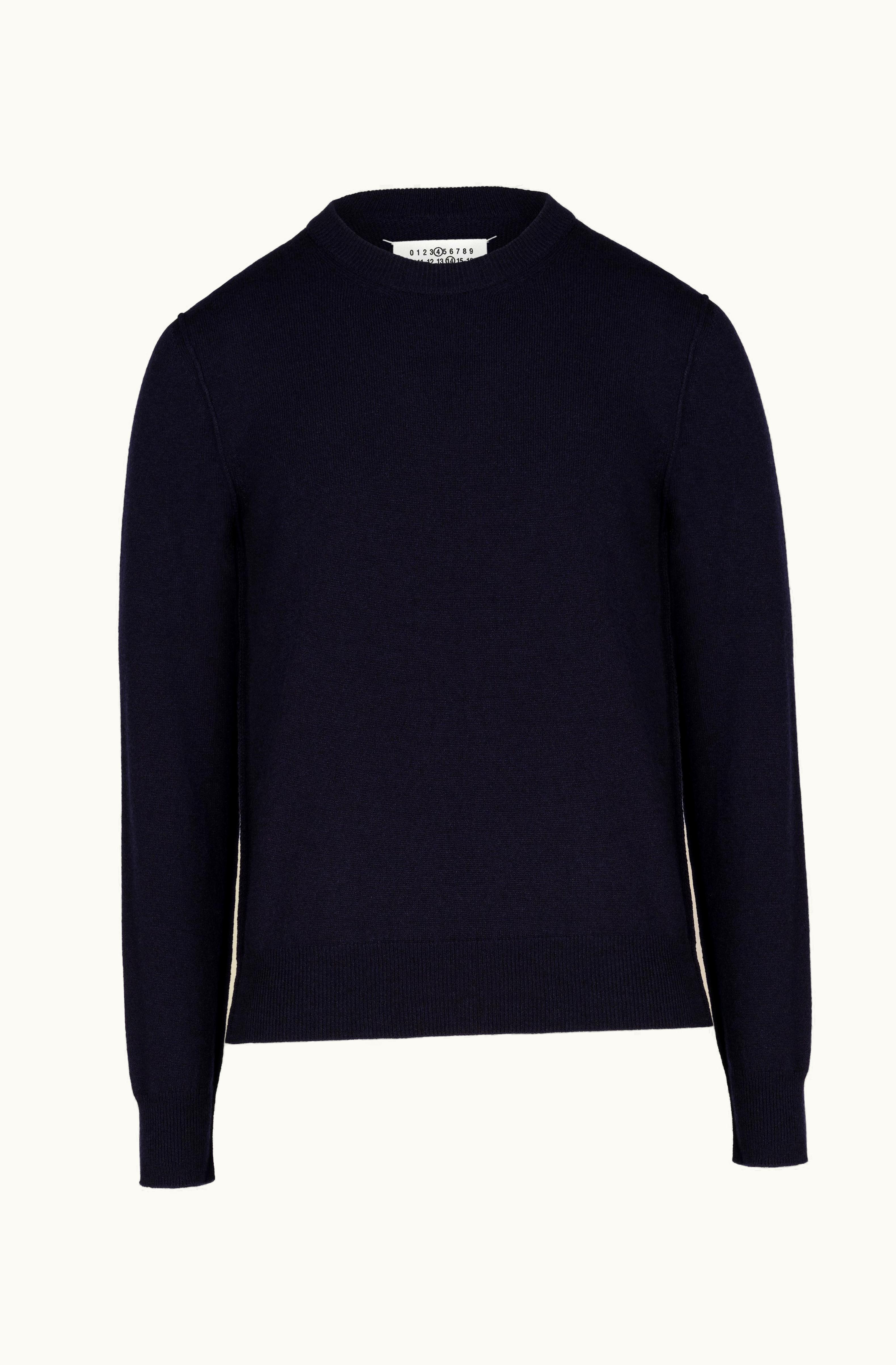 Maison Margiela Maison Margiela Women's Crew-Neck Jumper - Eco Cashmere Navy