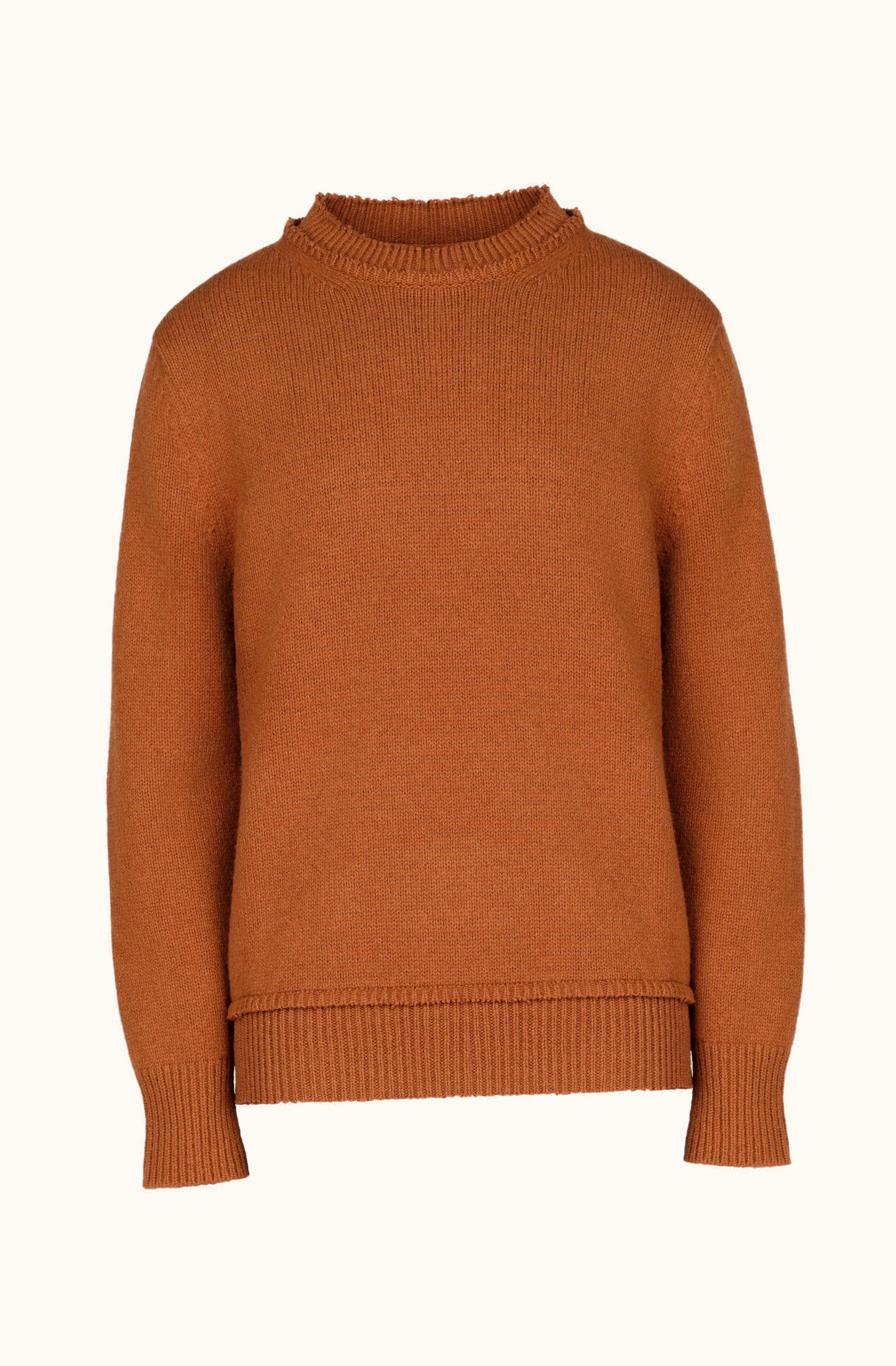 Maison Margiela Maison Margiela Long-Sleeve Crew-Neck Jumper Camel