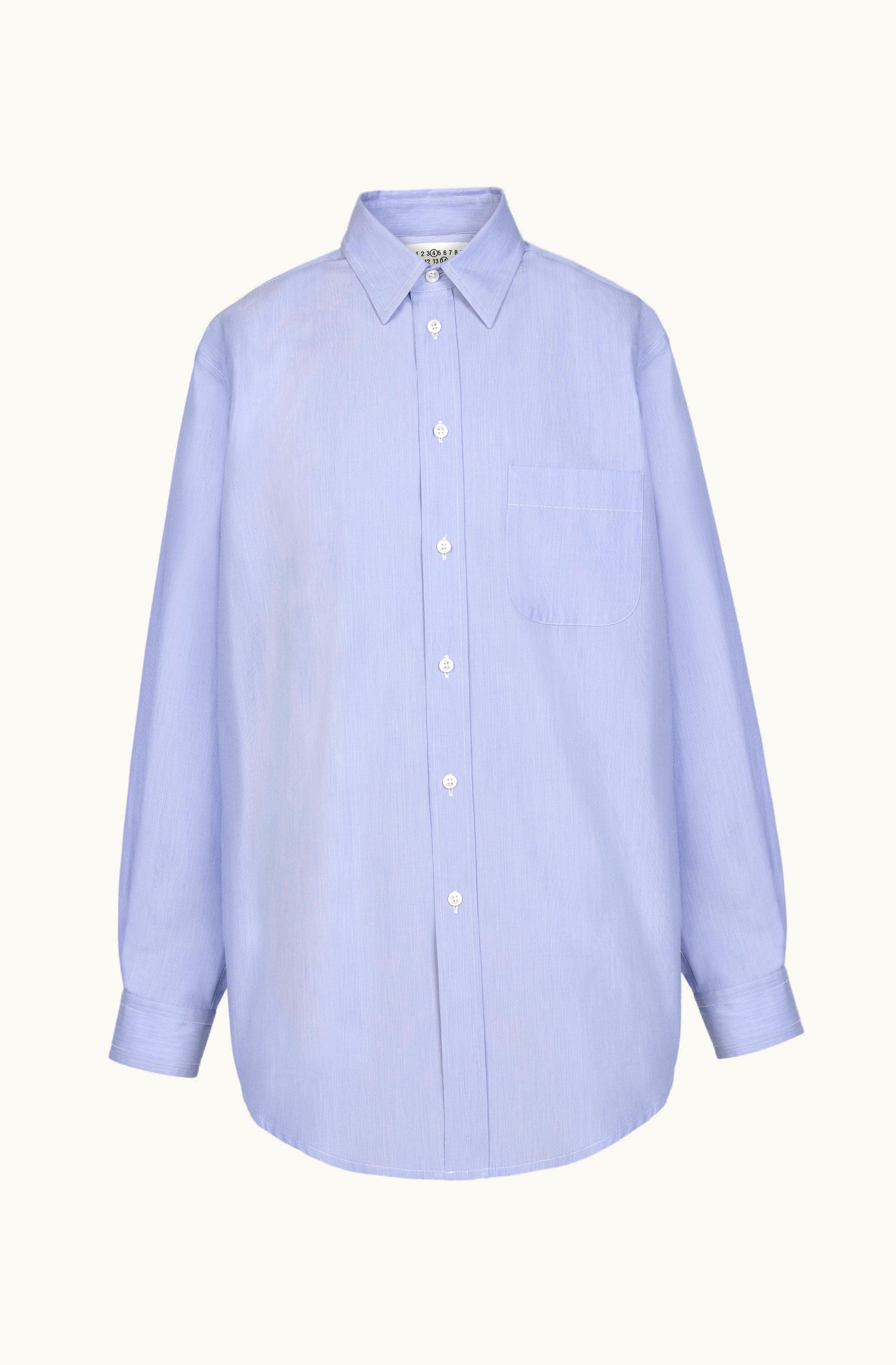 Maison Margiela Maison Margiela Women's Cotton Shirt Light Piquet Cotton Light Blue