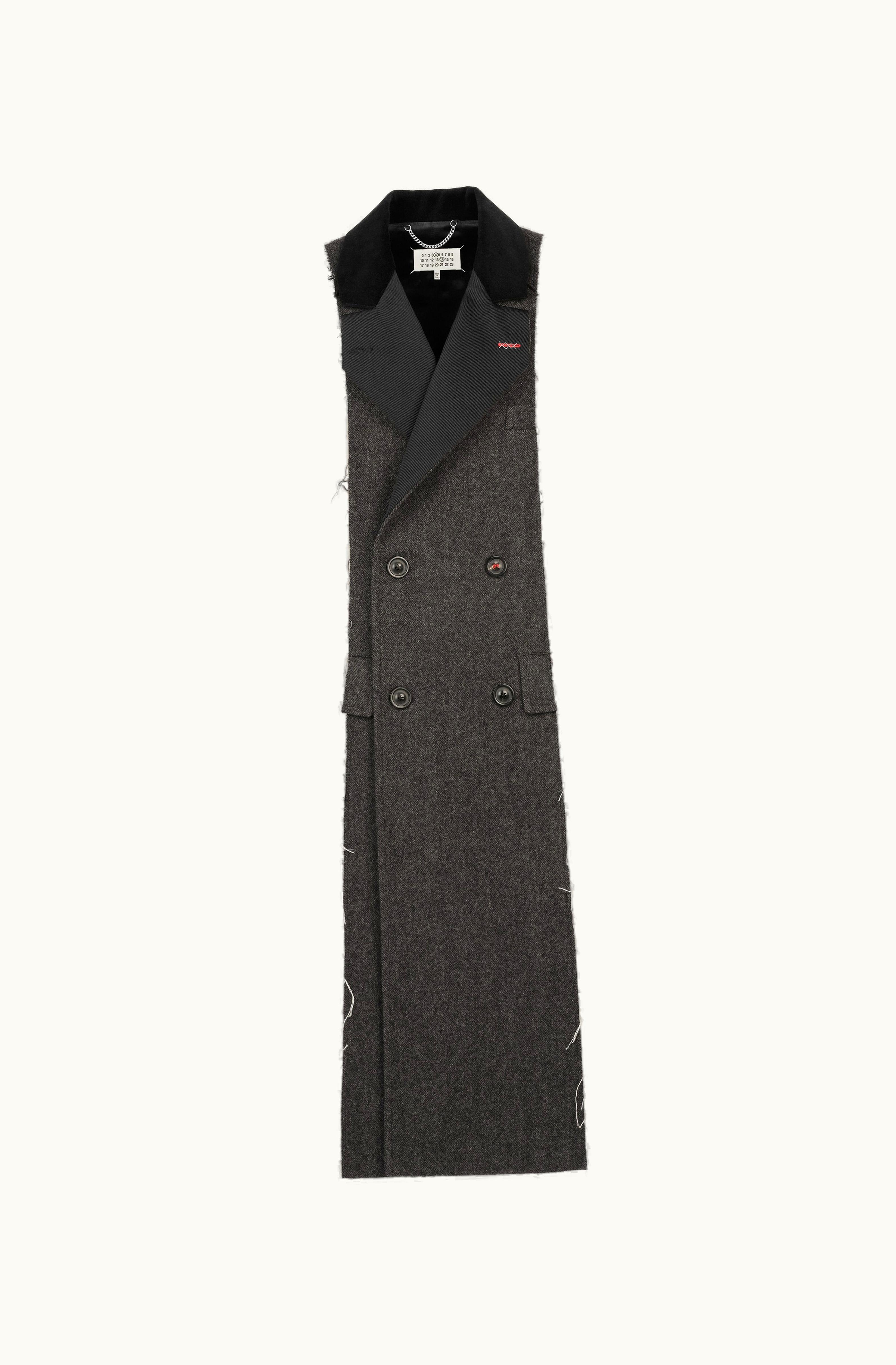 Maison Margiela Maison Margiela Men's Dark Grey Spliced Coat Dark Shadow